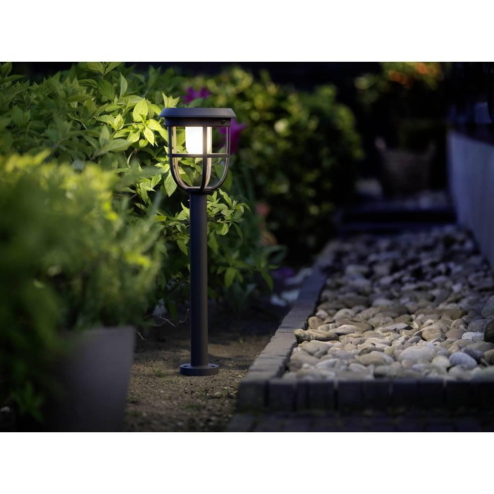 Philips Lighting Philips Outdoor Ultra-Efficient Solar Radii Sockelleuchte Spiess 1.3W, Linkable Sensor, 3000 Kelvin