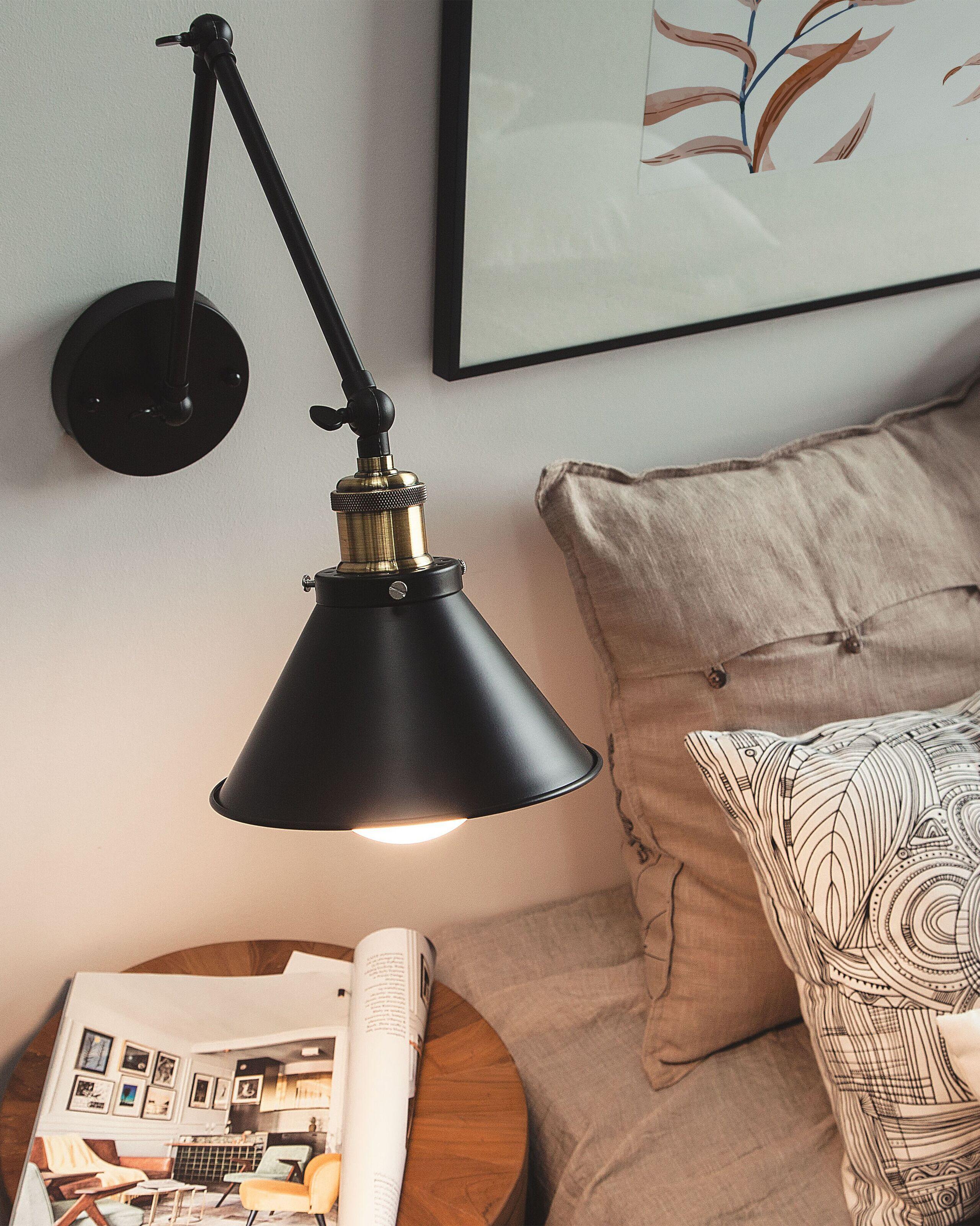 Beliani Wandlampe 2er Set aus Eisen Industriell NARVA