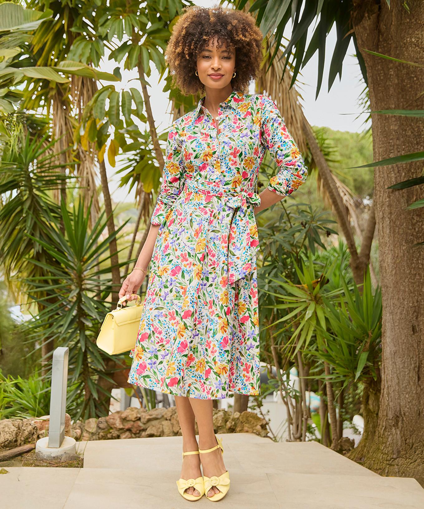 Joe Browns Hemdkleid mit Blumenmuster Knopfleiste