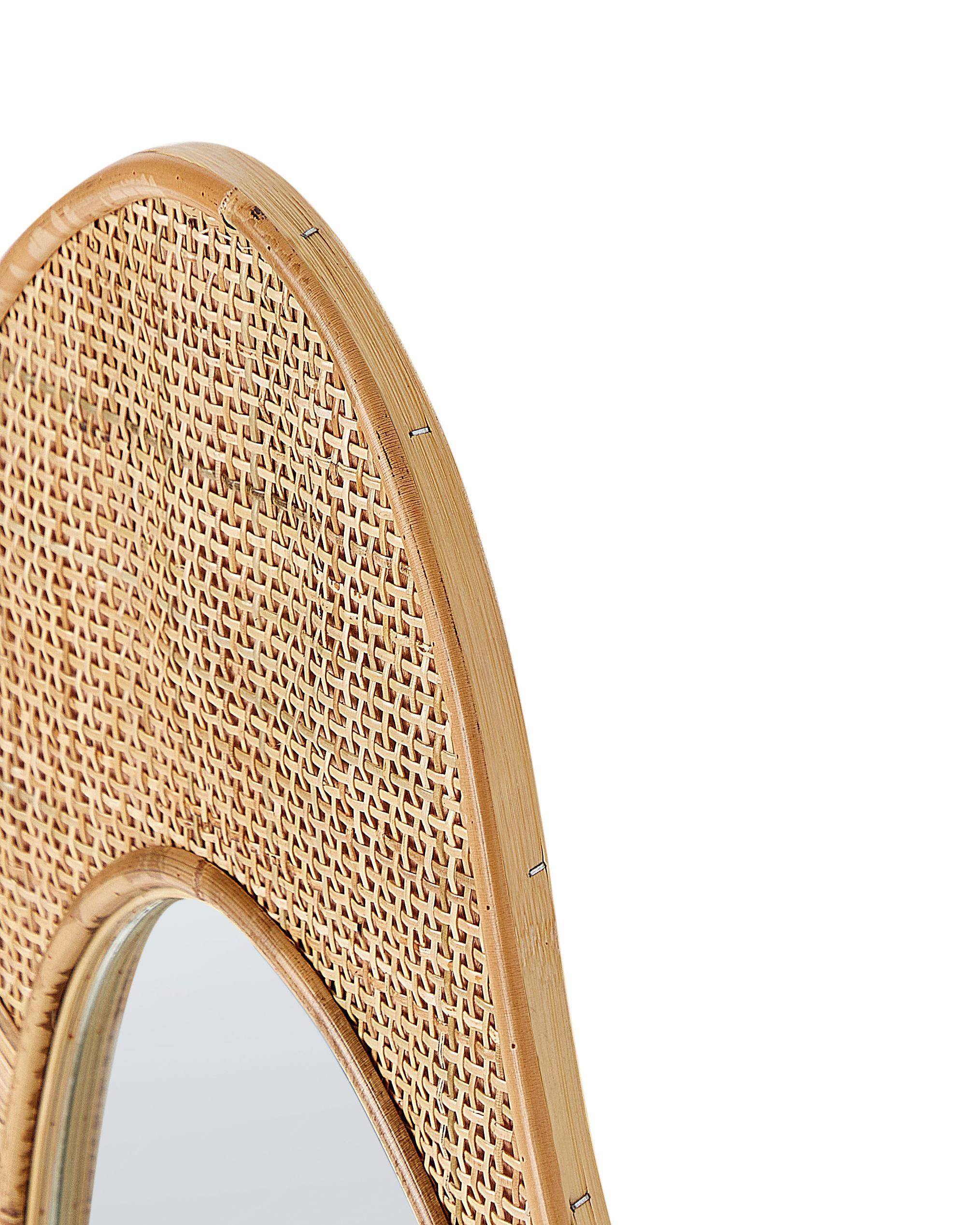 Beliani Wandspiegel aus Rattan Retro DORNES