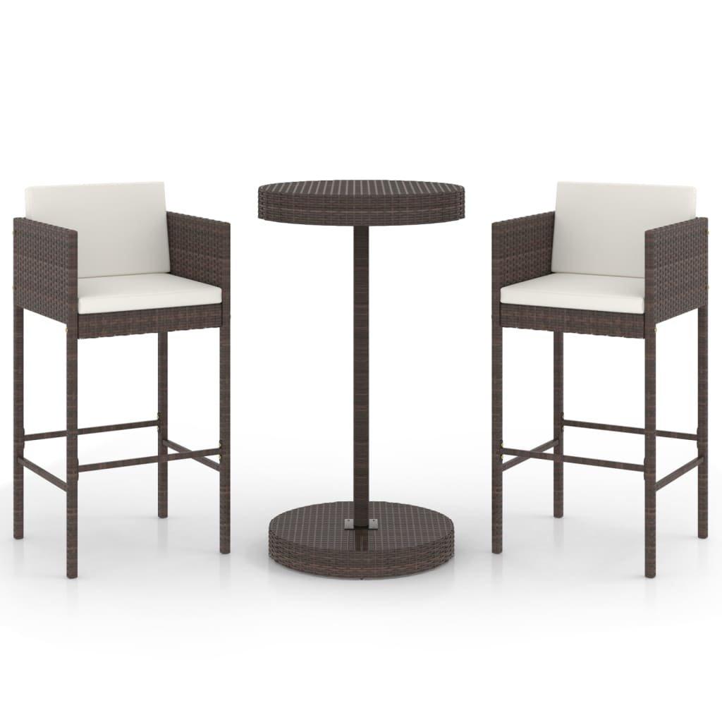 VidaXL Garten-bar-set poly-rattan