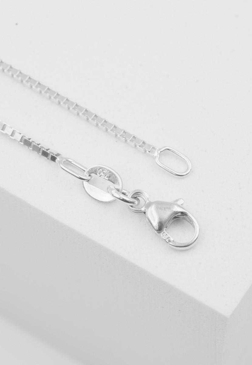 MUAU Schmuck Collier Venezianer Weissgold 750, 1.1mm, 45cm