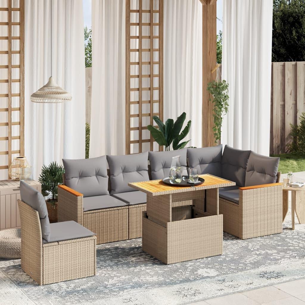 VidaXL Garten sofagarnitur poly-rattan