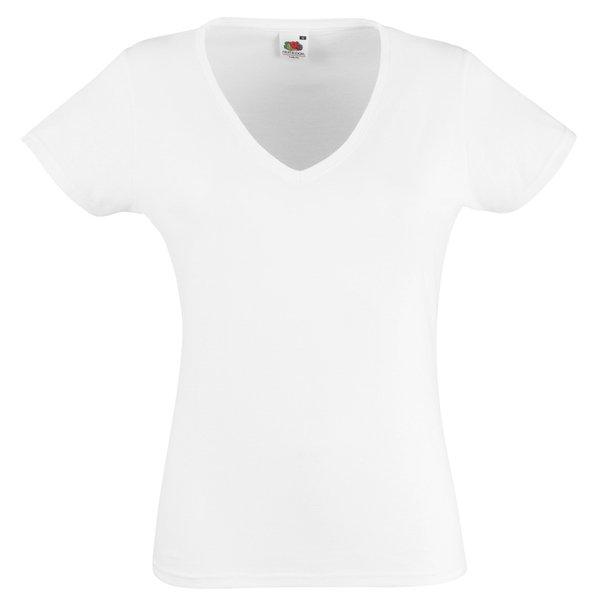 Fruit of the Loom LadyFit V-Ausschnitt T-Shirt