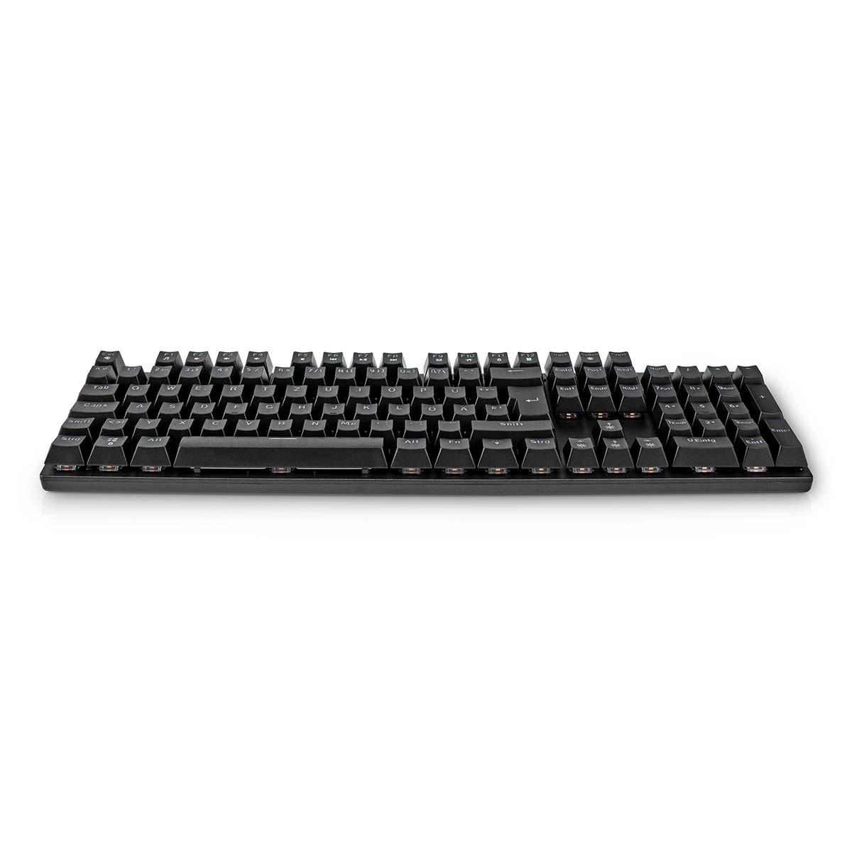 Nedis Kabelgebundene Gaming-Tastatur | USB Typ-A | Mechanische Tasten | LED | Deutsch | DE Layout | USB-Stromversorgung | Stromkabellänge: 1,50 m | Gaming