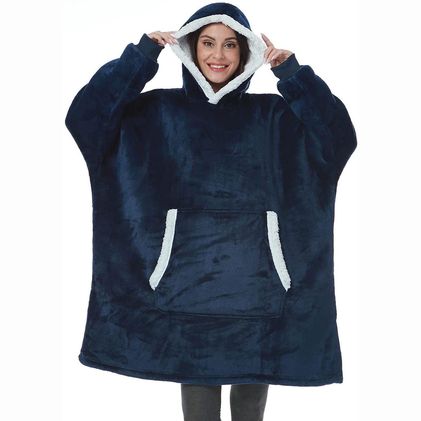 B2X Gemütlicher Hoodie, Übergröße - Blau