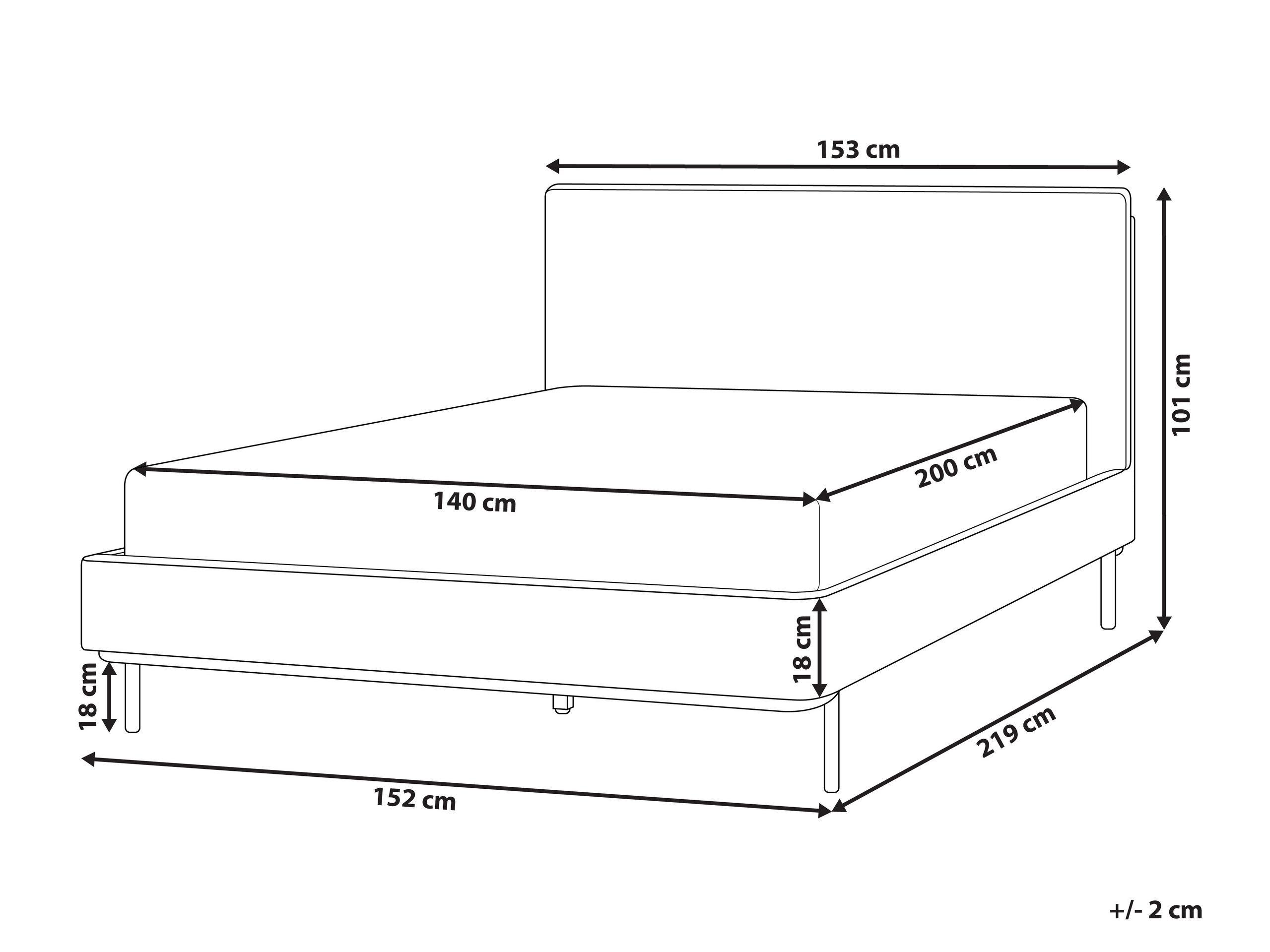 Beliani Bett mit Lattenrost aus Bouclé Skandinavisch CORIO
