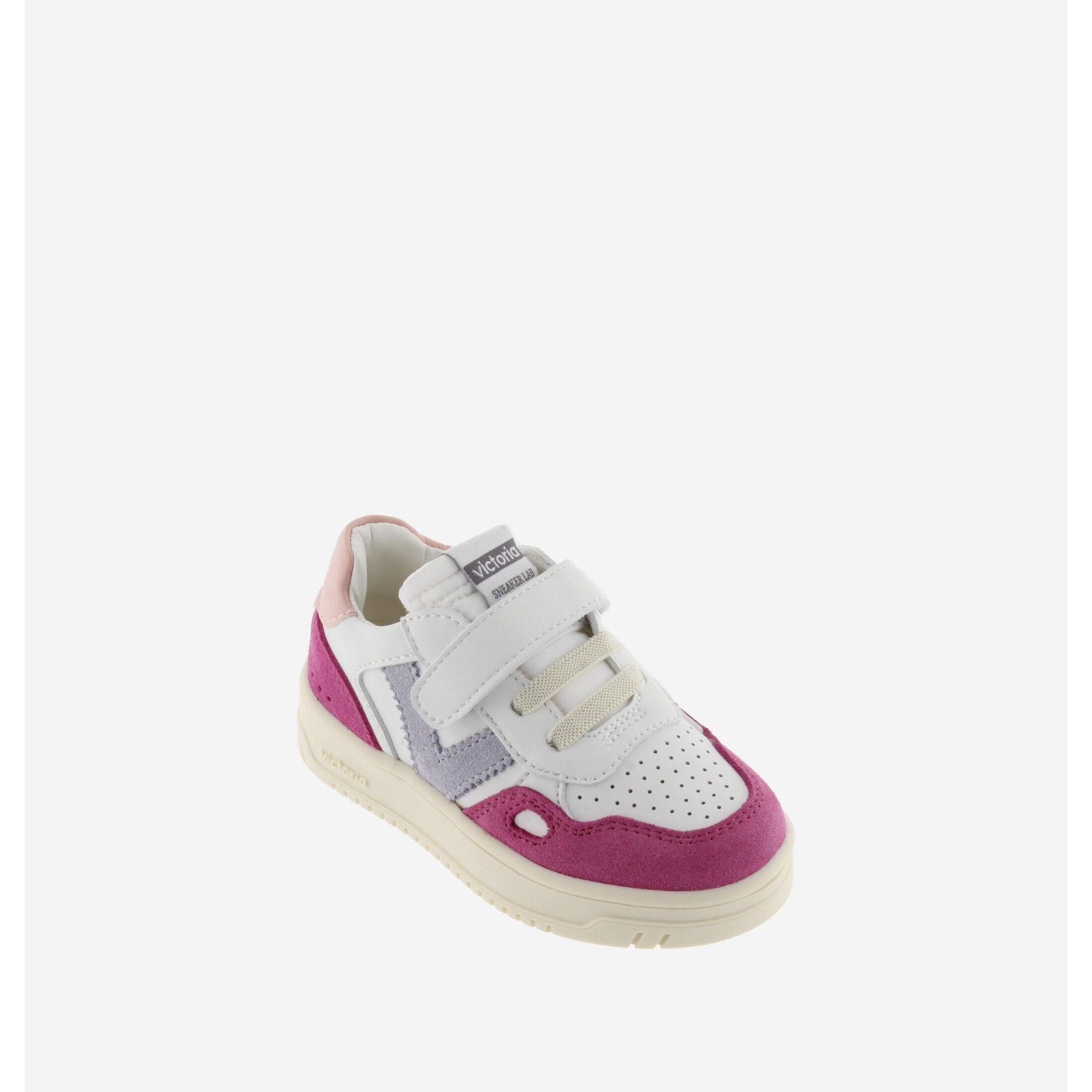 Victoria sneakers mit nur einem riemen aus mehrfarbigem spaltleder für kinder