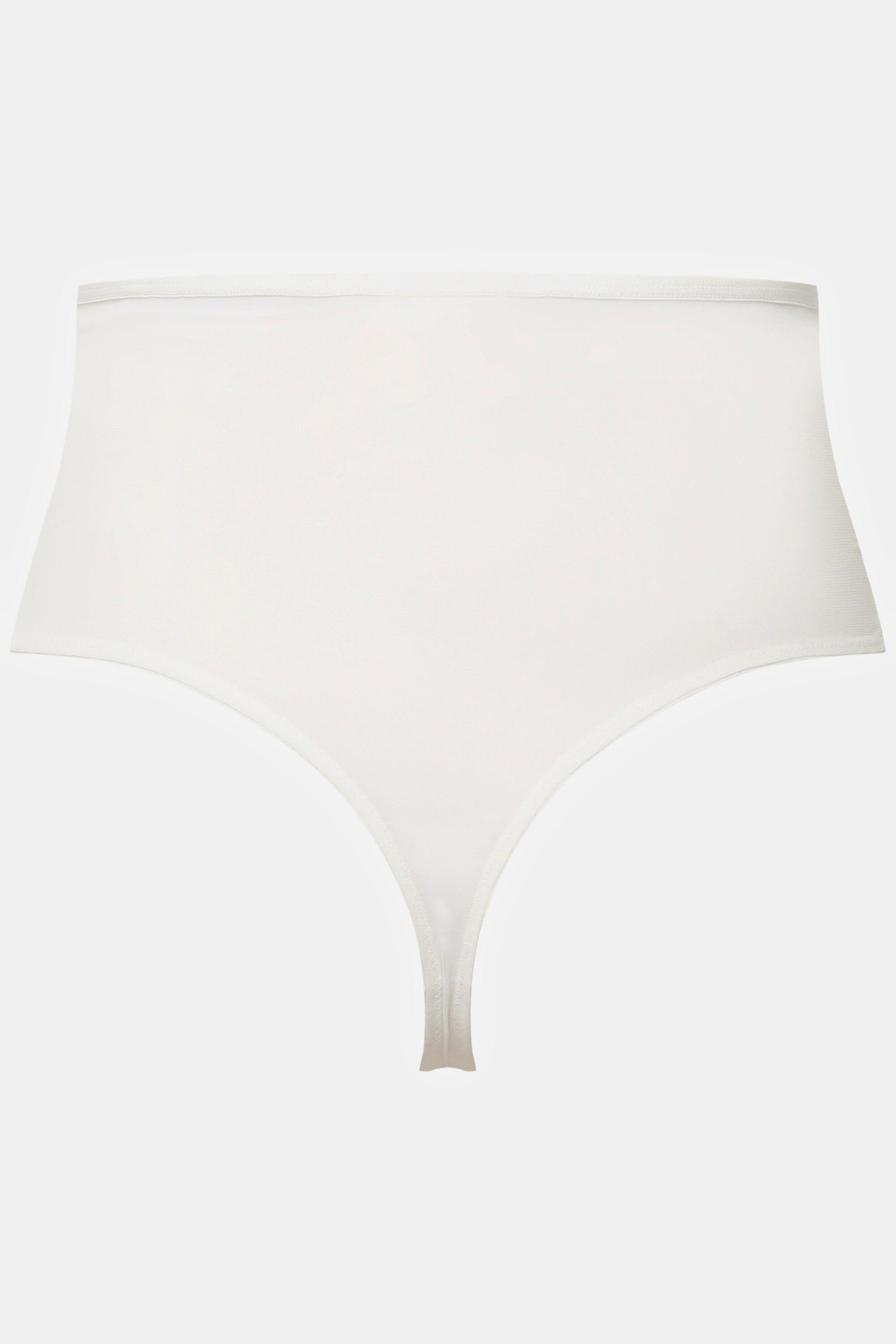 Ulla Popken String-Panty, Spitze, T-String hinten, Ziersteine