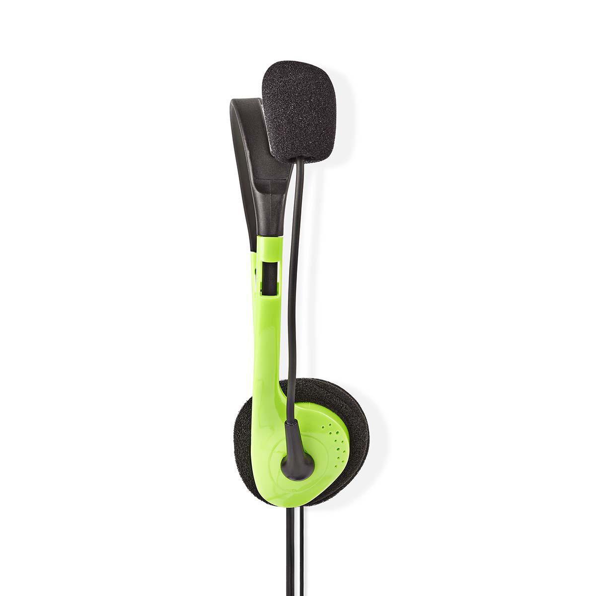 Nedis PC -Headset | On-Ear | Stereo | 2x 3,5 mm | Faltbares Mikrofon | Grün