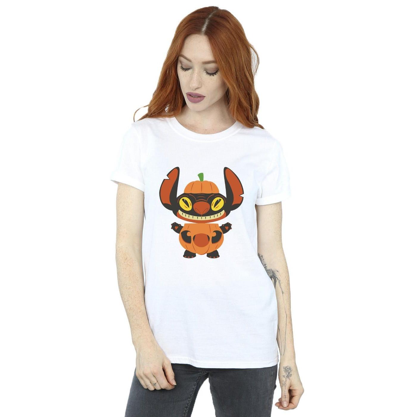 Disney Stitch Kürbis Halloween Print T-Shirt