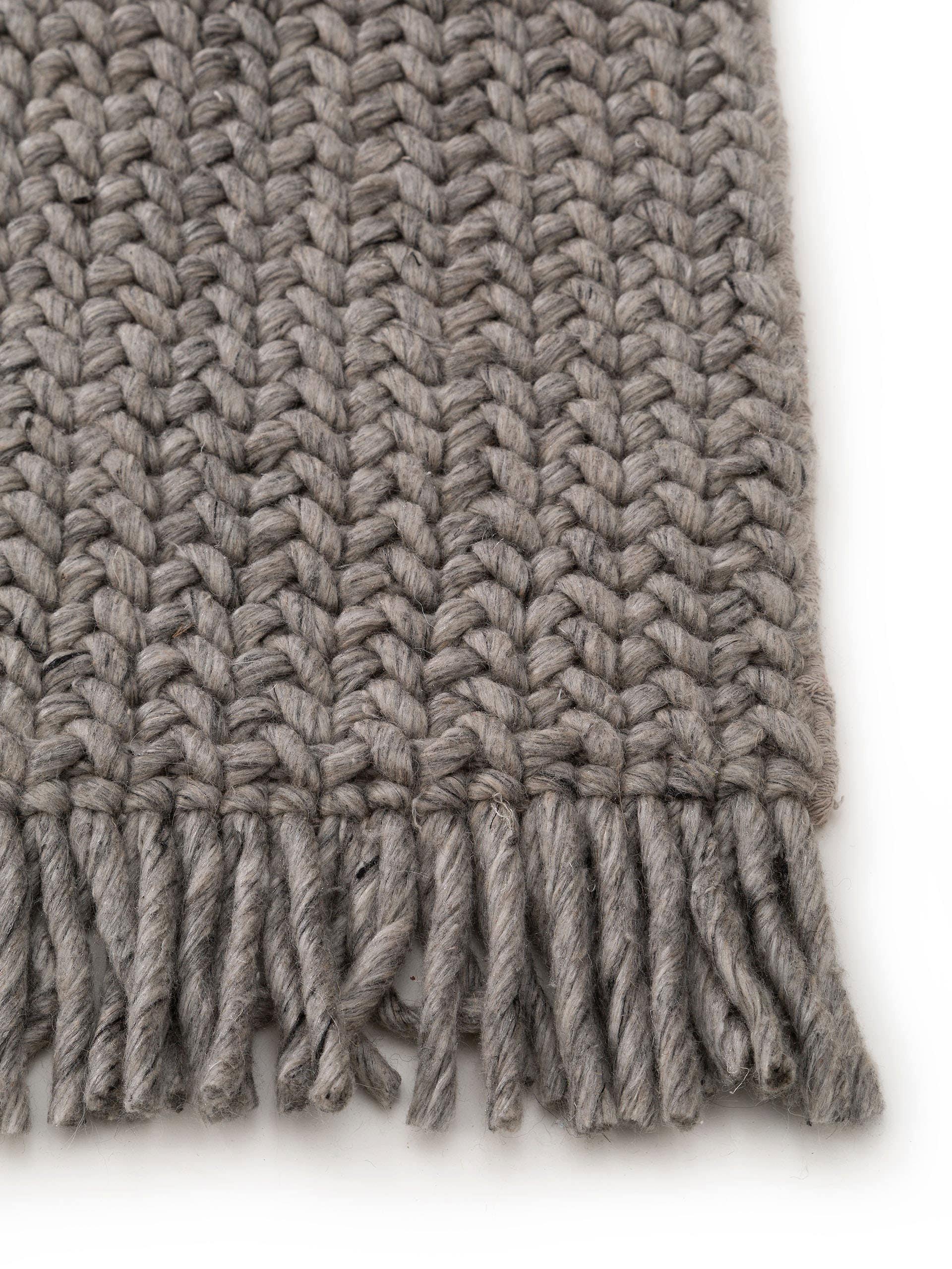 Benuta Wollteppich Velma Grau