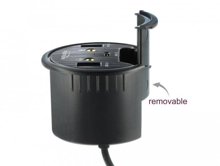 DeLock 62794 Schnittstellen-Hub USB 3.2 Gen 1 (3.1 Gen 1) Type-A 5000 Mbit/s Schwarz