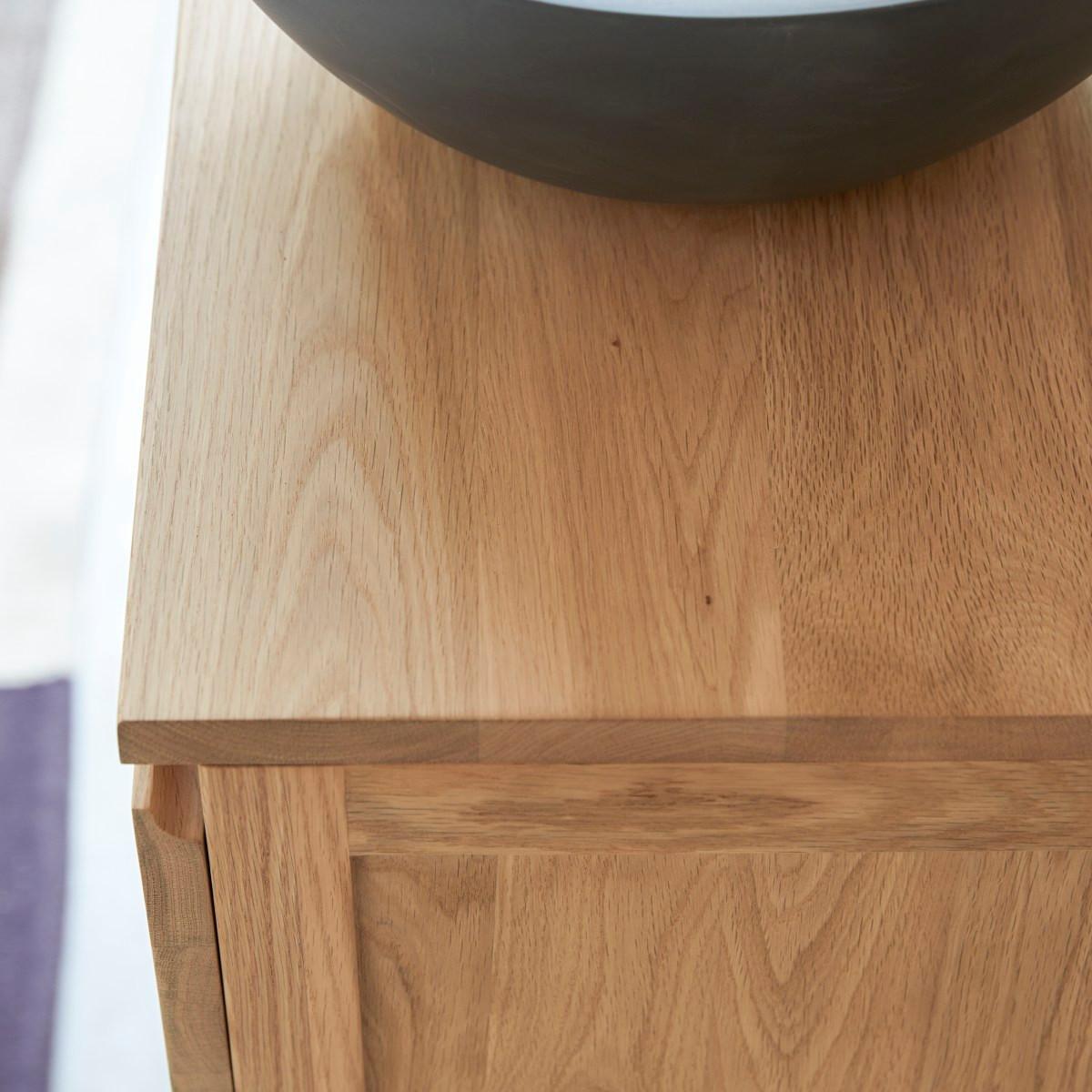 Tikamoon Waschtischunterschrank aus massiver Eiche 120 cm Jacob