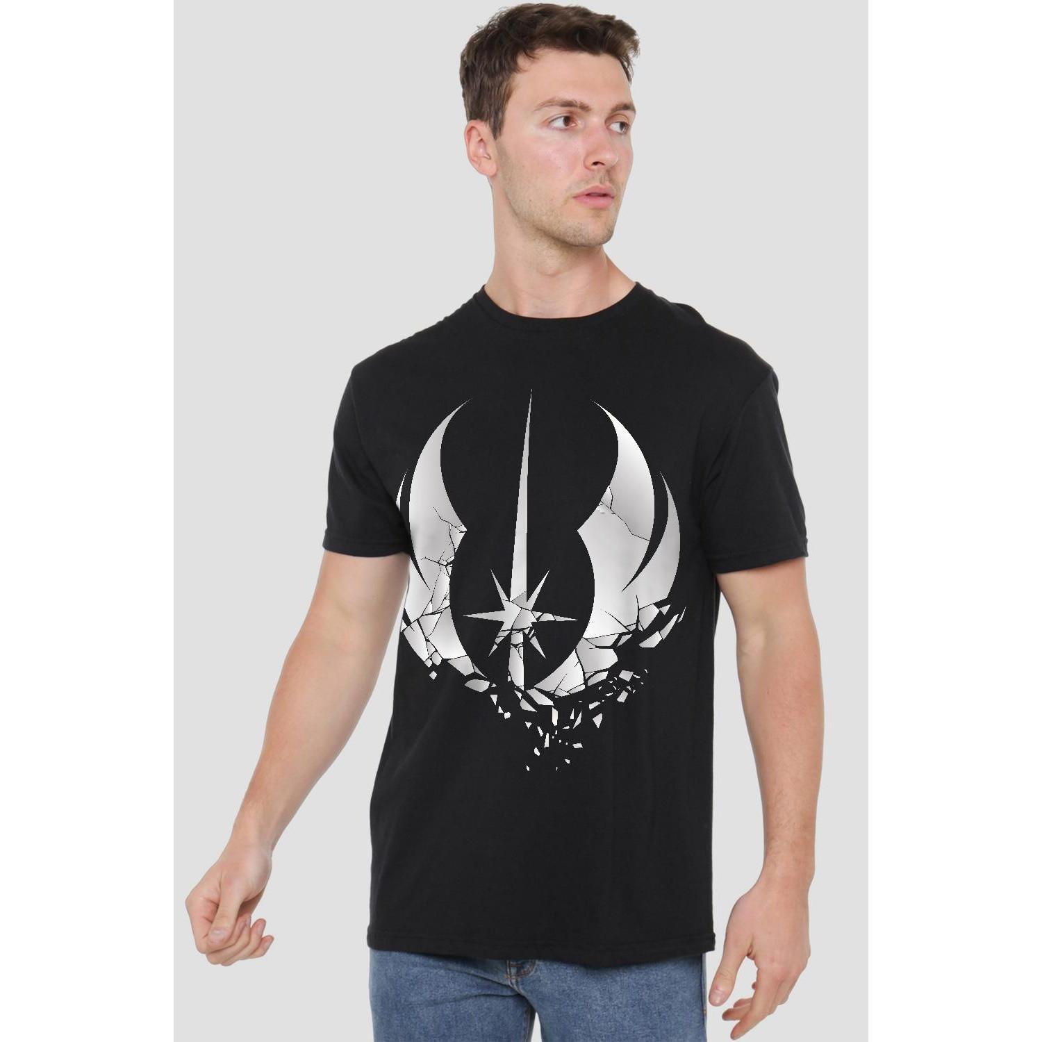 STAR WARS Jedi T-Shirt mit rissigem Logo-Print