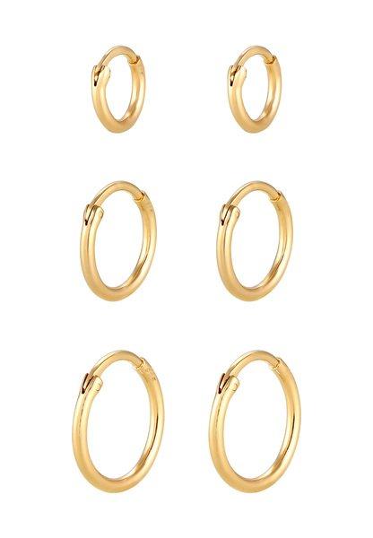 Elli Ohrringe Creolen Set Trio Basic Must-Have Trend