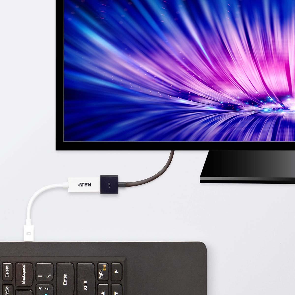 Nedis Mini Displayport Kabel Mini DisplayPort-hane - HDMI Kontakt 0.15 m Vit