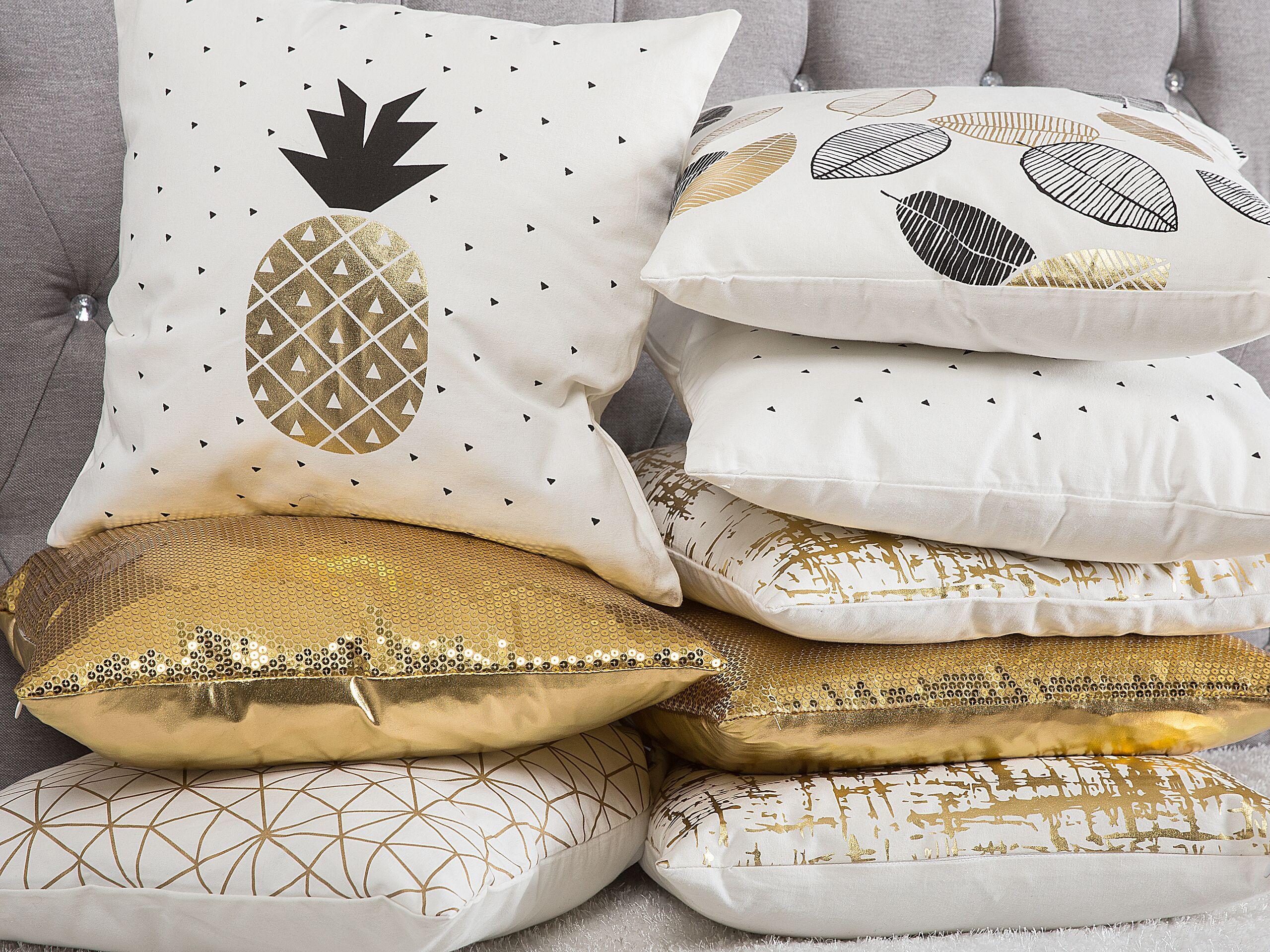 Beliani Dekokissen 2er Set aus Baumwolle Modern YASMIN