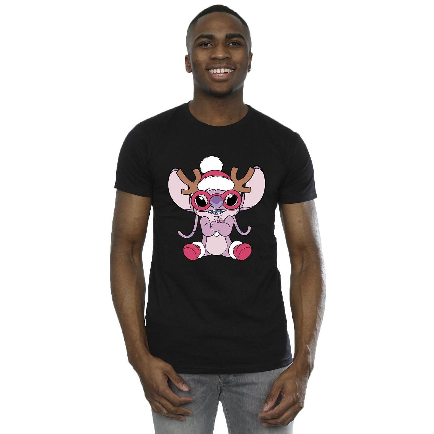 Disney Stitch Weihnachtsrentier Print T-Shirt
