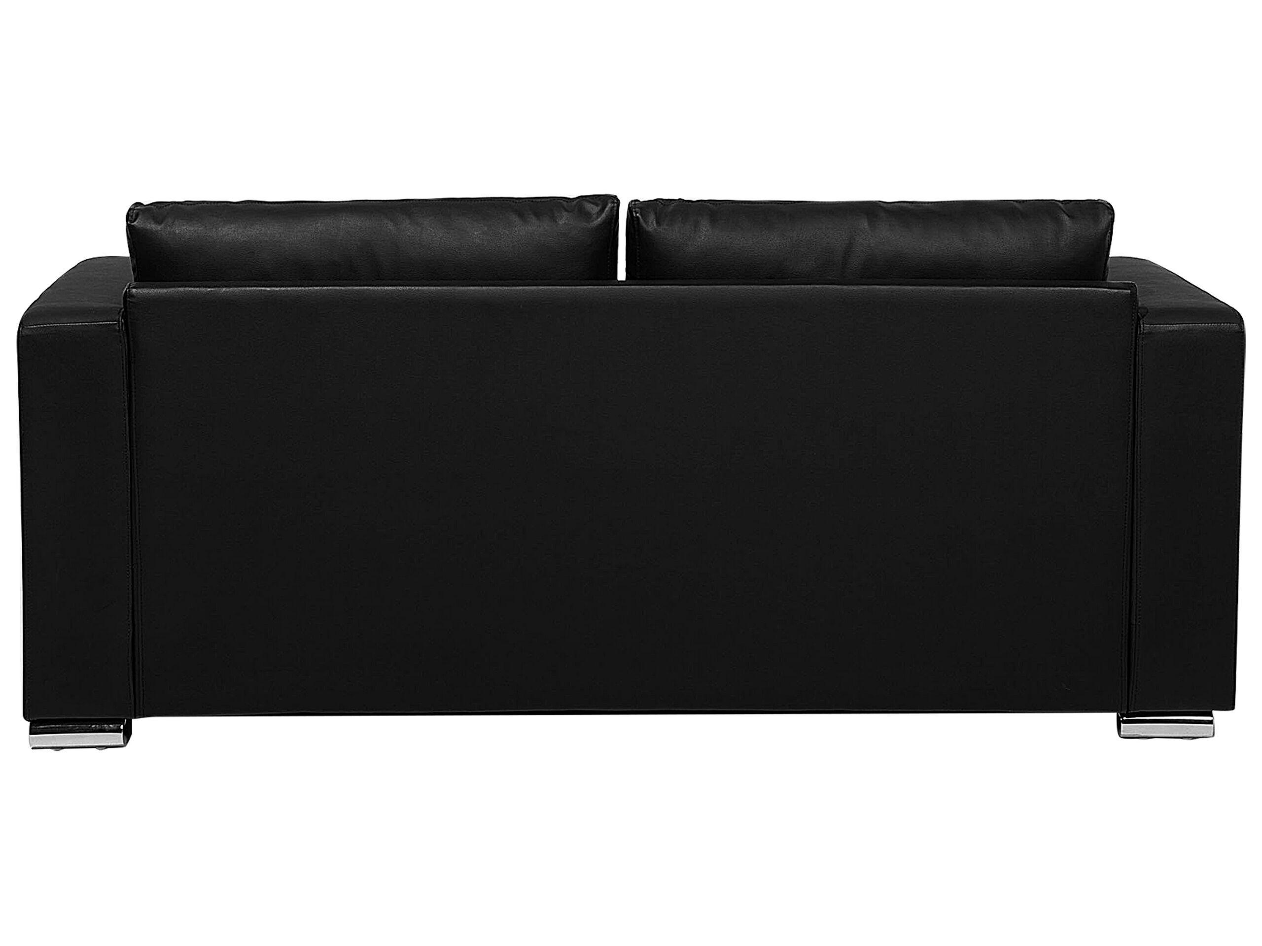 Beliani 3 Sitzer Sofa aus Spaltleder Industriell HELSINKI
