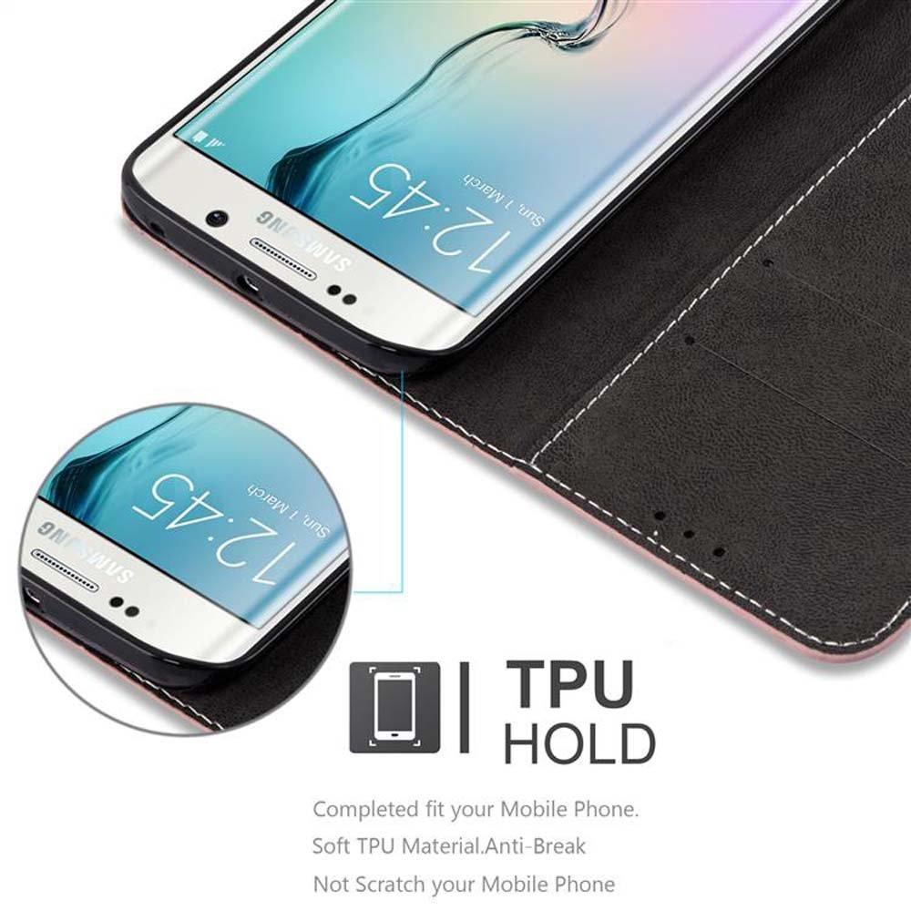 Cadorabo Hülle für Samsung Galaxy S6 EDGE PLUS Magnetverschluss, Standfunktion