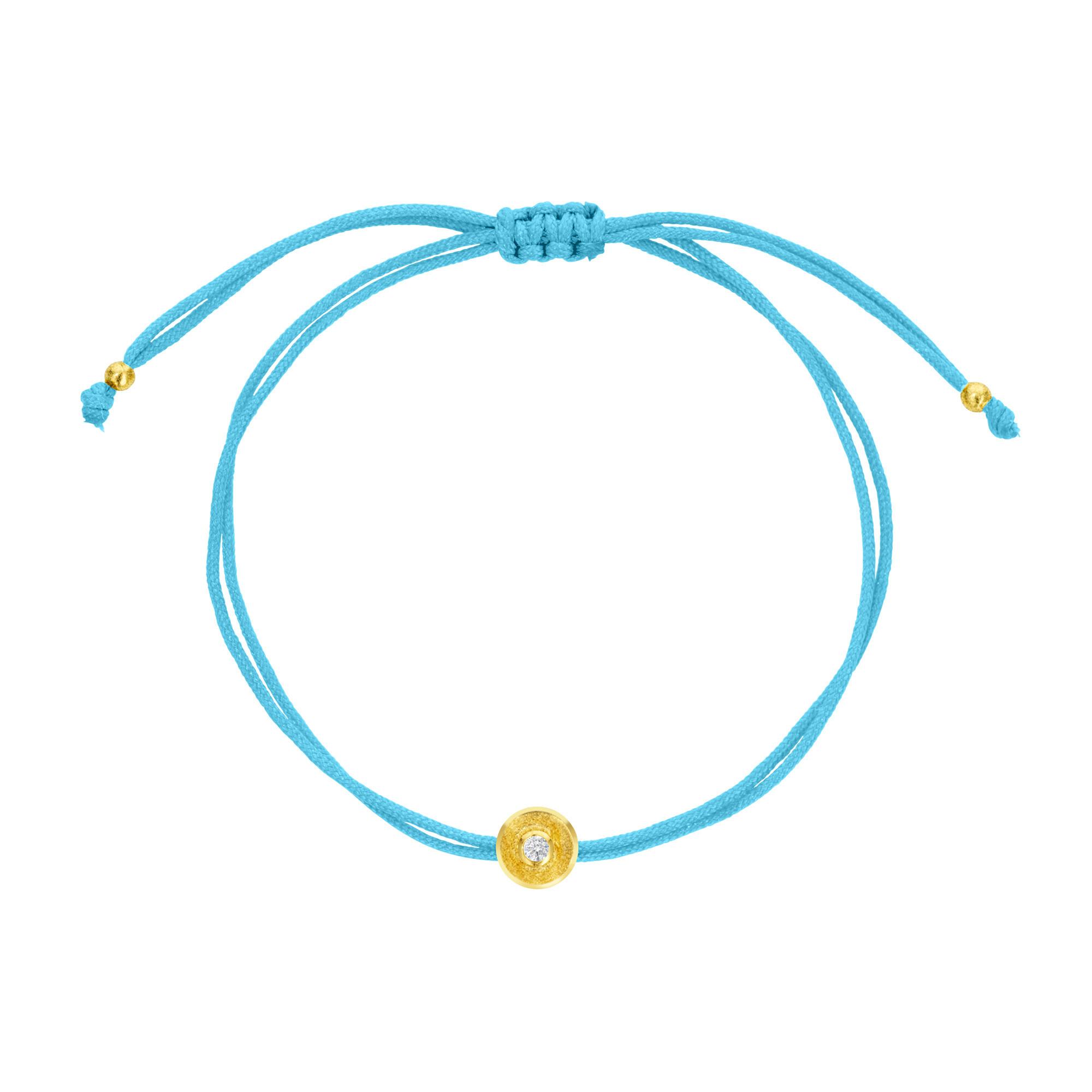 Steinkult Armband mit Diamant in silbervergoldeter Fassung 