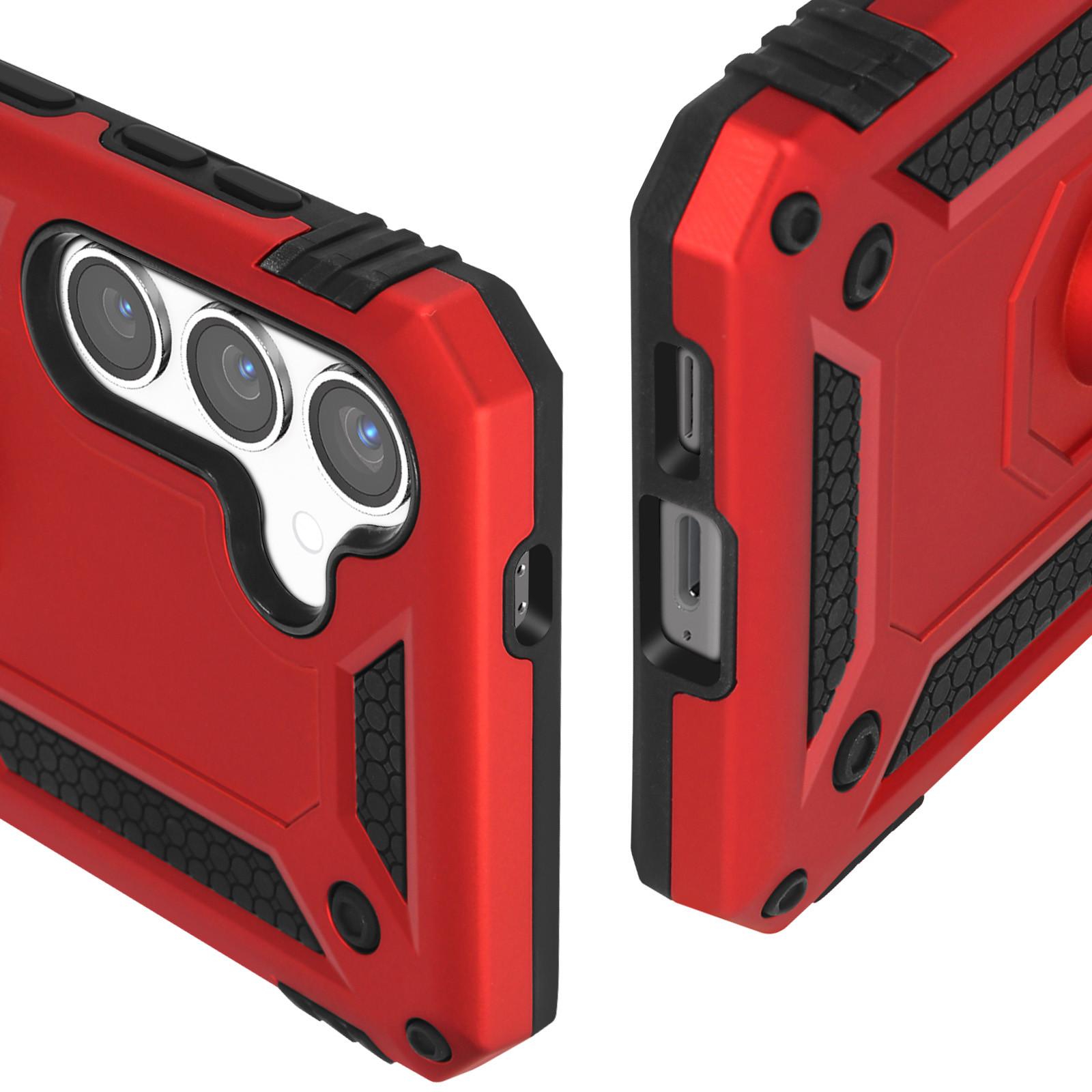 Avizar Ring-Hülle Samsung S24 Rot