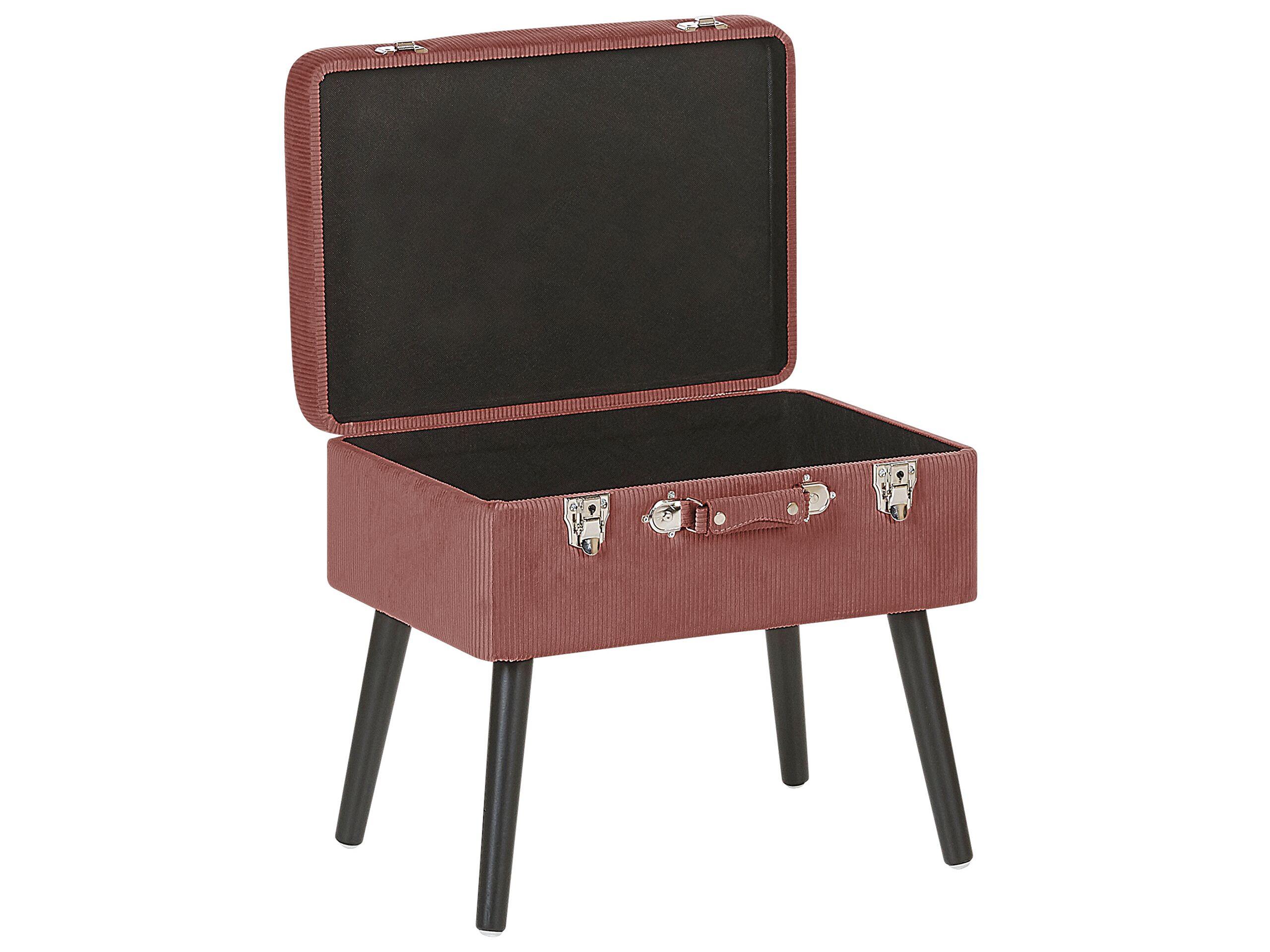 Beliani Hocker mit Stauraum aus Cord Retro MALLARD