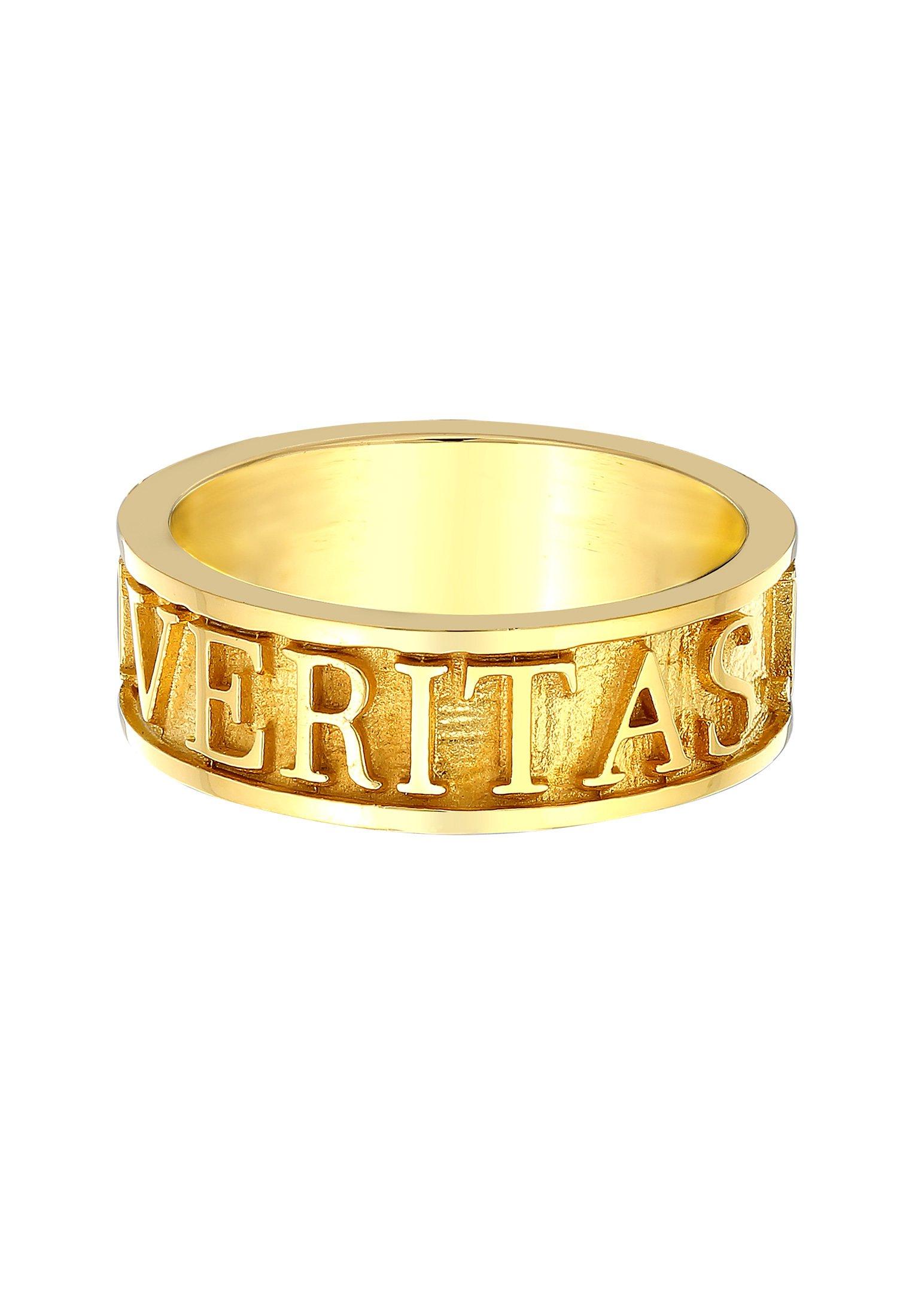 Kuzzoi Ring Bandring Schriftzug 925 Silber Oxidiert