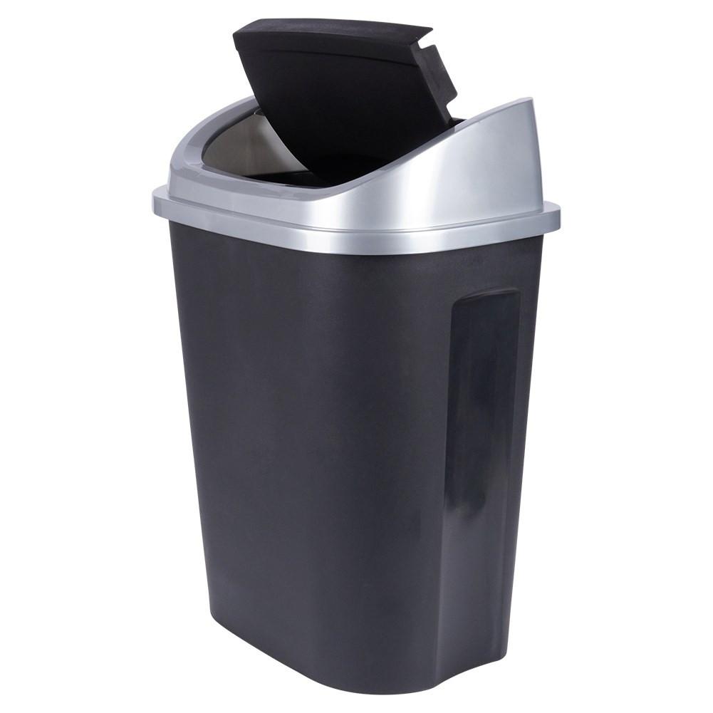B2X 50-Liter-Mülleimer mit Schwenkdeckel aus strapazierfähigemem Material