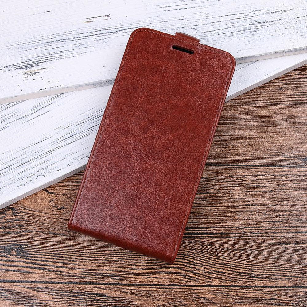 Cover-Discount iPhone Xs / X - Leder Flip Case Mit Fotofach Vertikal