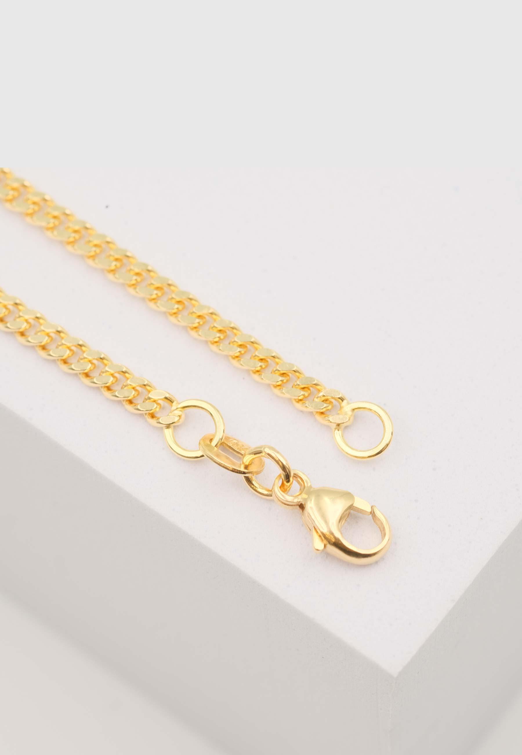 MUAU Schmuck Collier Panzer Gelbgold 750, 2.7mm, 55cm