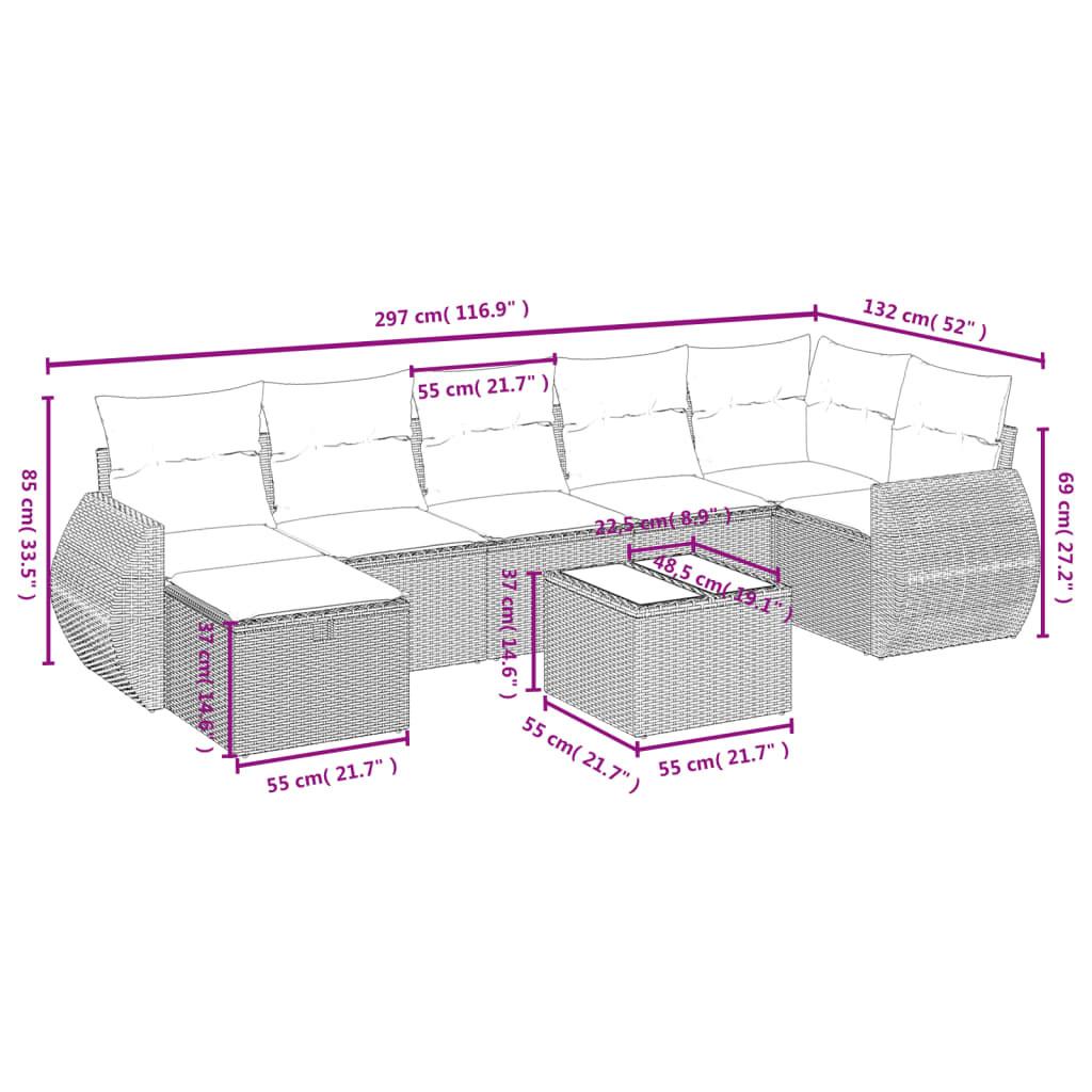 VidaXL Garten sofagarnitur poly-rattan