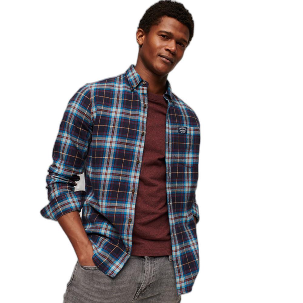 Superdry Langarm Bio-Baumwolle Holzfällerhemd