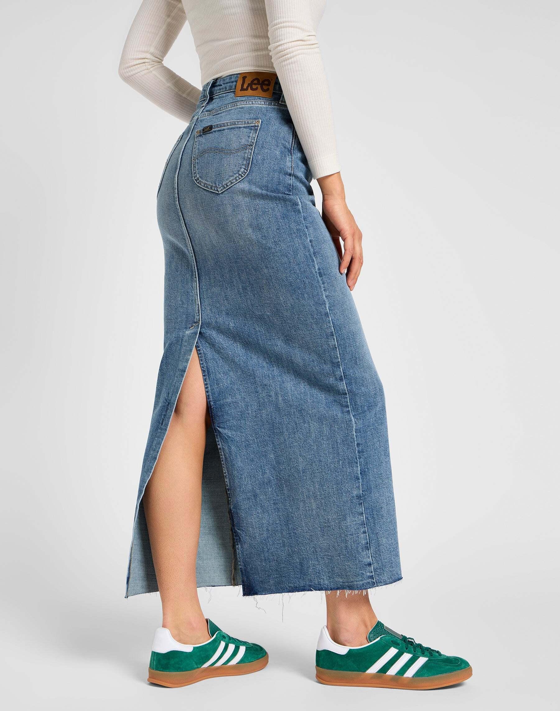 Lee Jeansrock Back Slit Maxi Skirt
