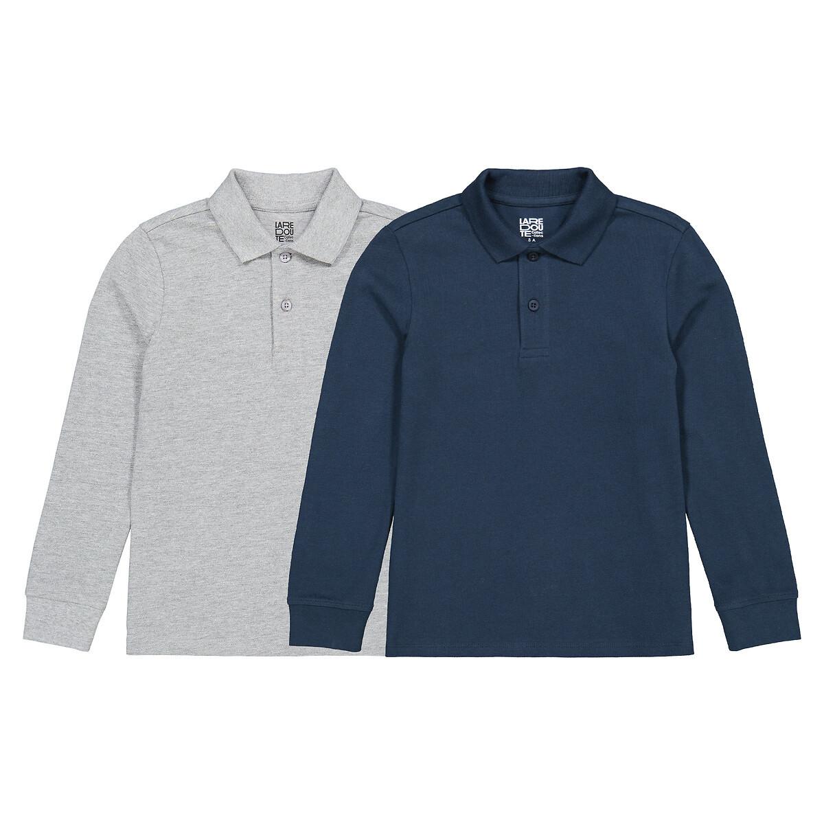La Redoute Collections 2er-Pack langärmelige Poloshirts