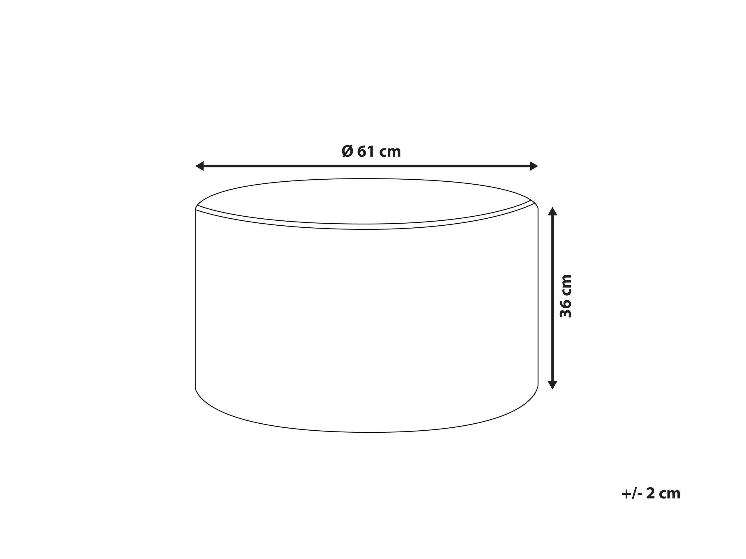 Beliani Pouf aus Samtstoff Glamourös MILLEN