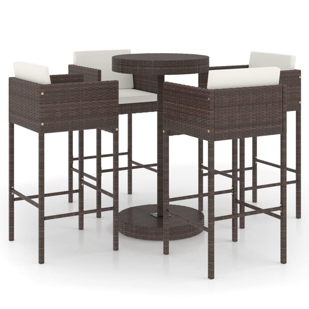 VidaXL Garten-bar-set poly-rattan
