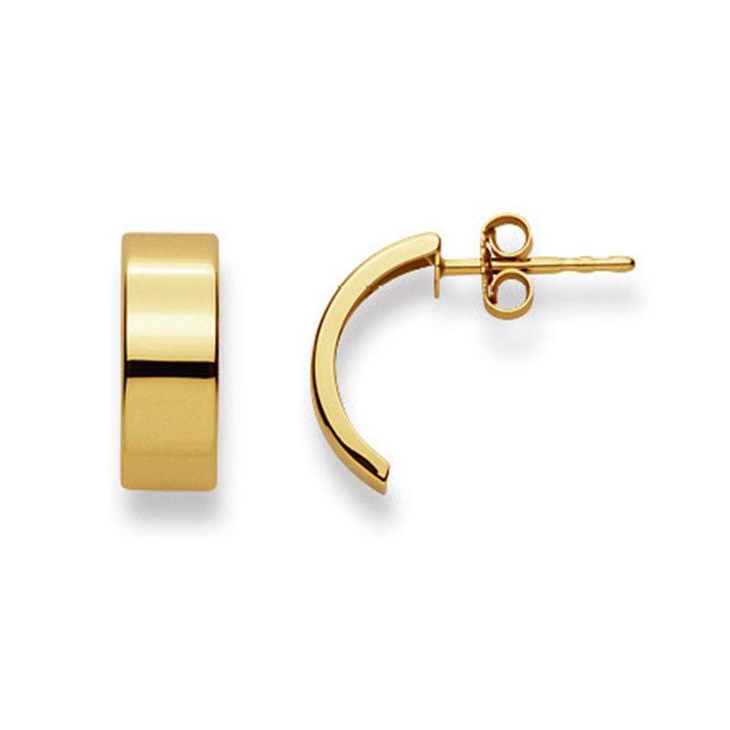 MUAU Schmuck Ohrstecker Gelbgold 750, 13x5mm