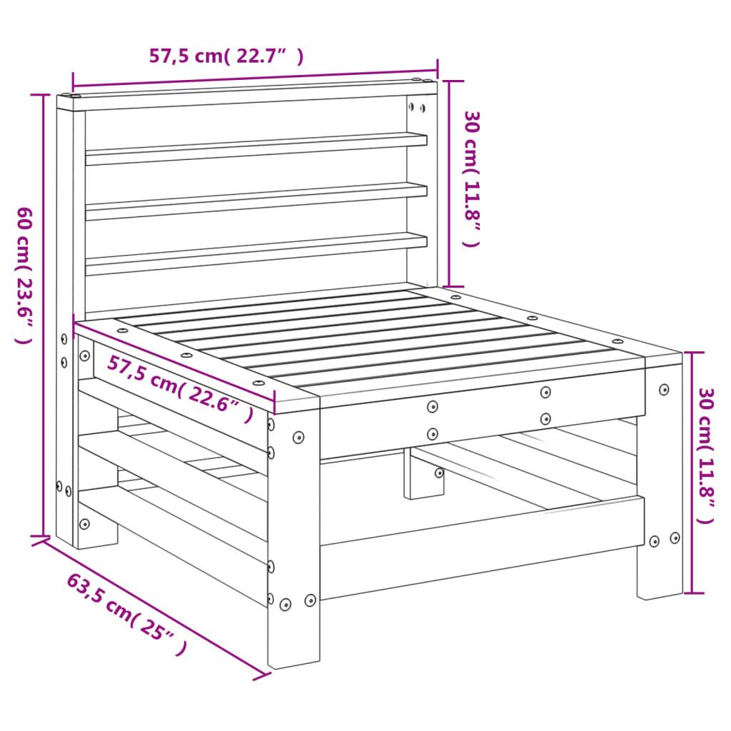 VidaXL Garten mittelsofa kiefernholz