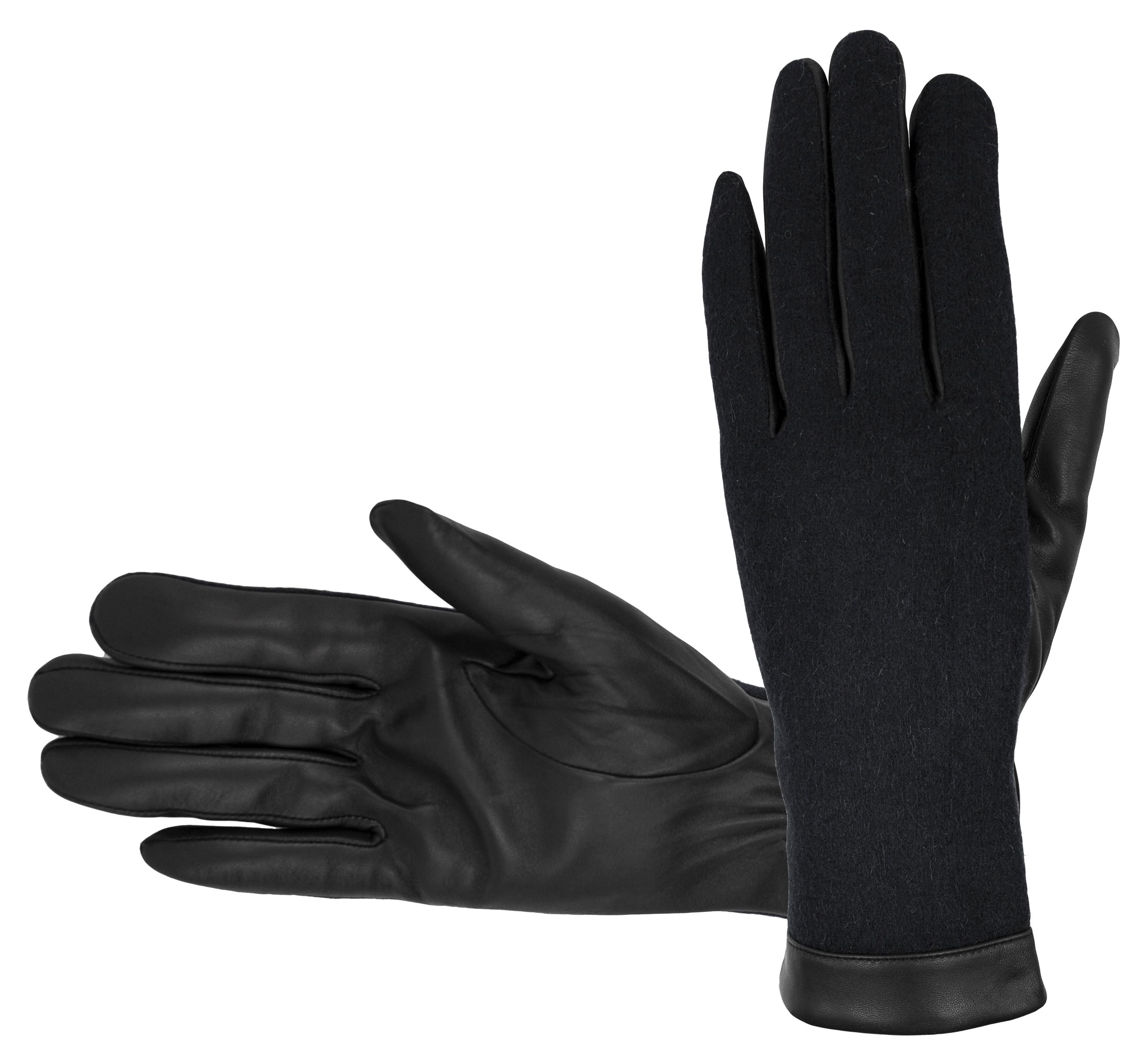 HOFLER Lederhandschuhe , aus A-Grade Leder mit warmem Fleece lining,