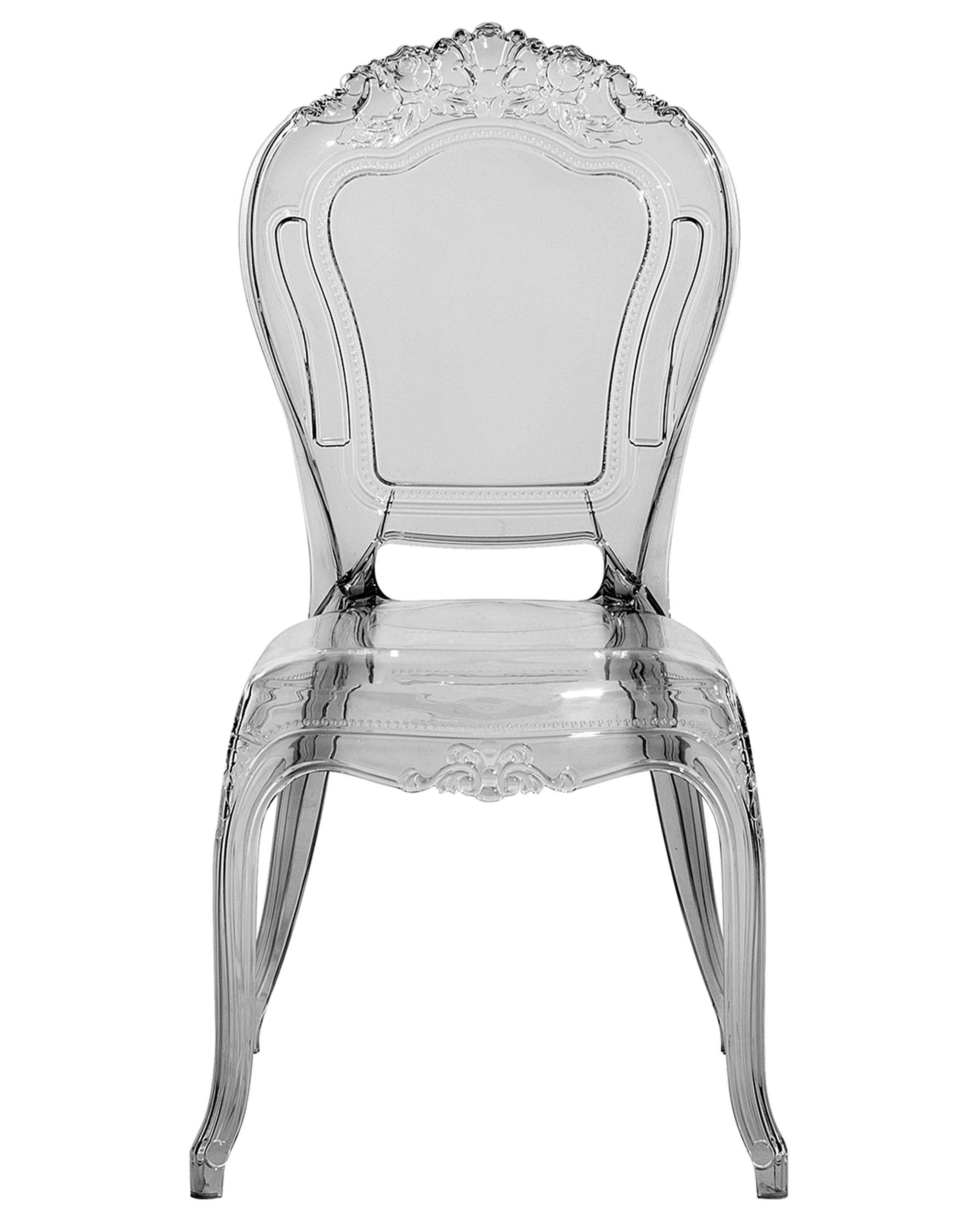 Beliani Esszimmerstuhl 2er Set aus Polycarbonat Glamourös VERMONT