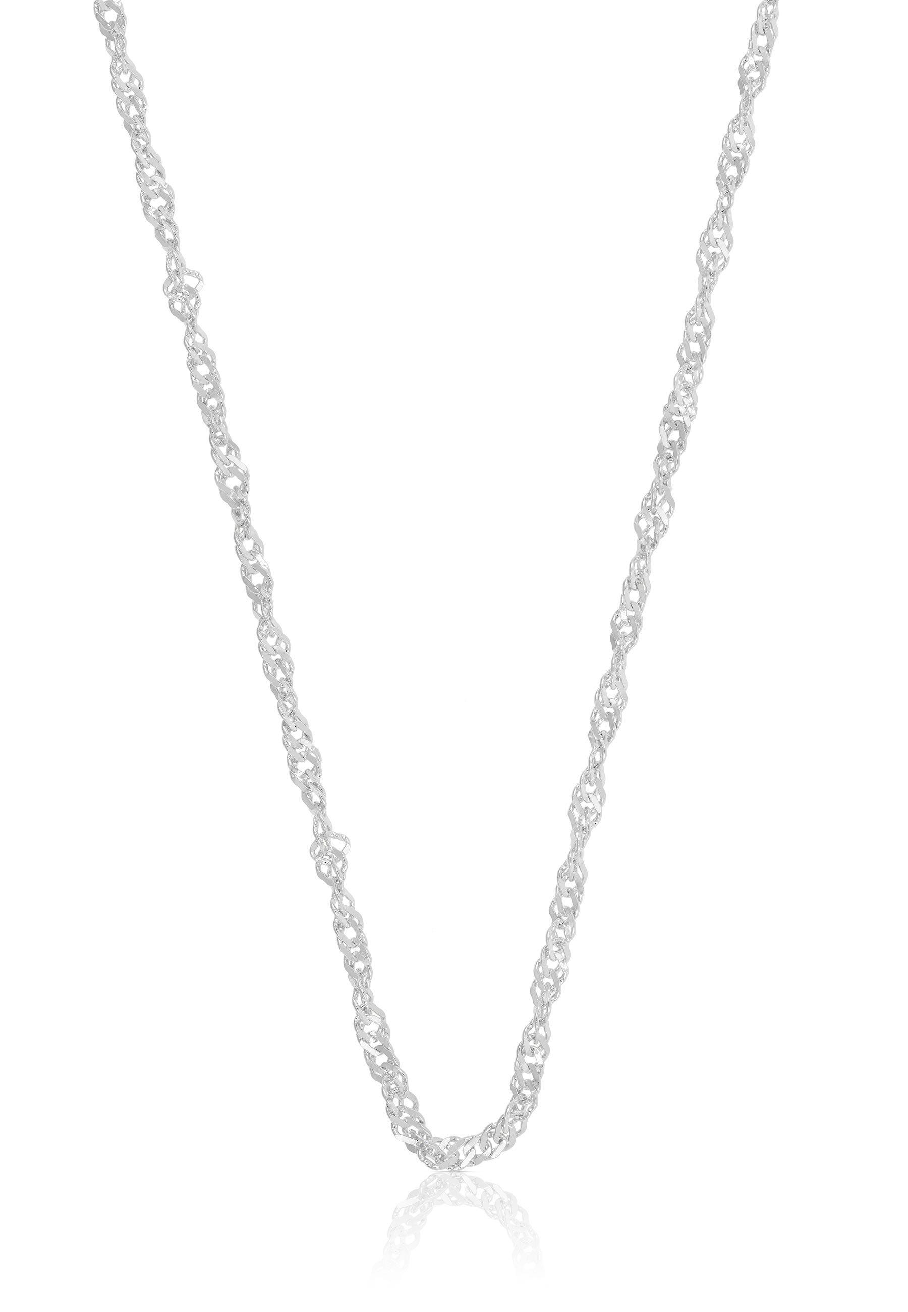 MUAU Schmuck Collier Singapur Weissgold 750, 2.4mm, 45cm