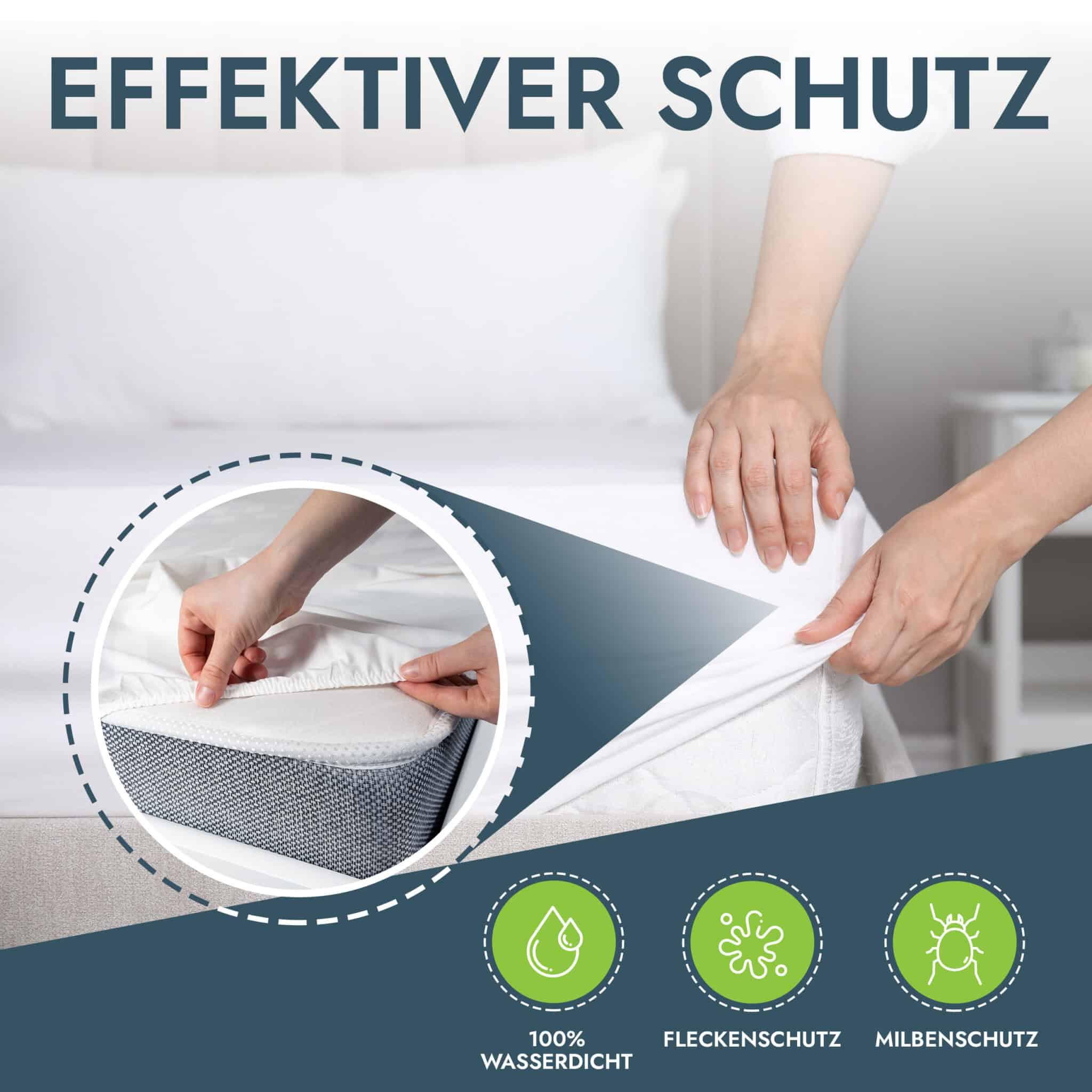 Mara Vital Matratzenschoner Matratzenschutz Matratzenauflage wasserdicht, atmungsaktiv und waschbar
