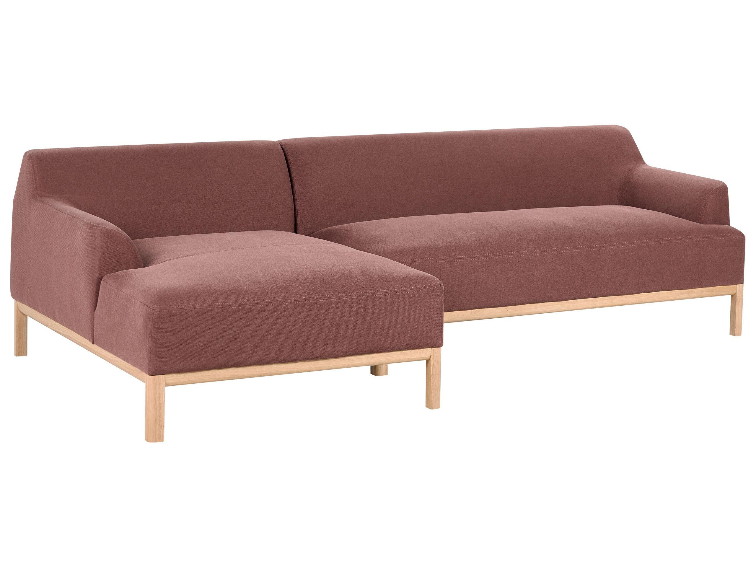 Beliani Rechtsseitiges Ecksofa aus Polyester Skandinavisch SOSJO