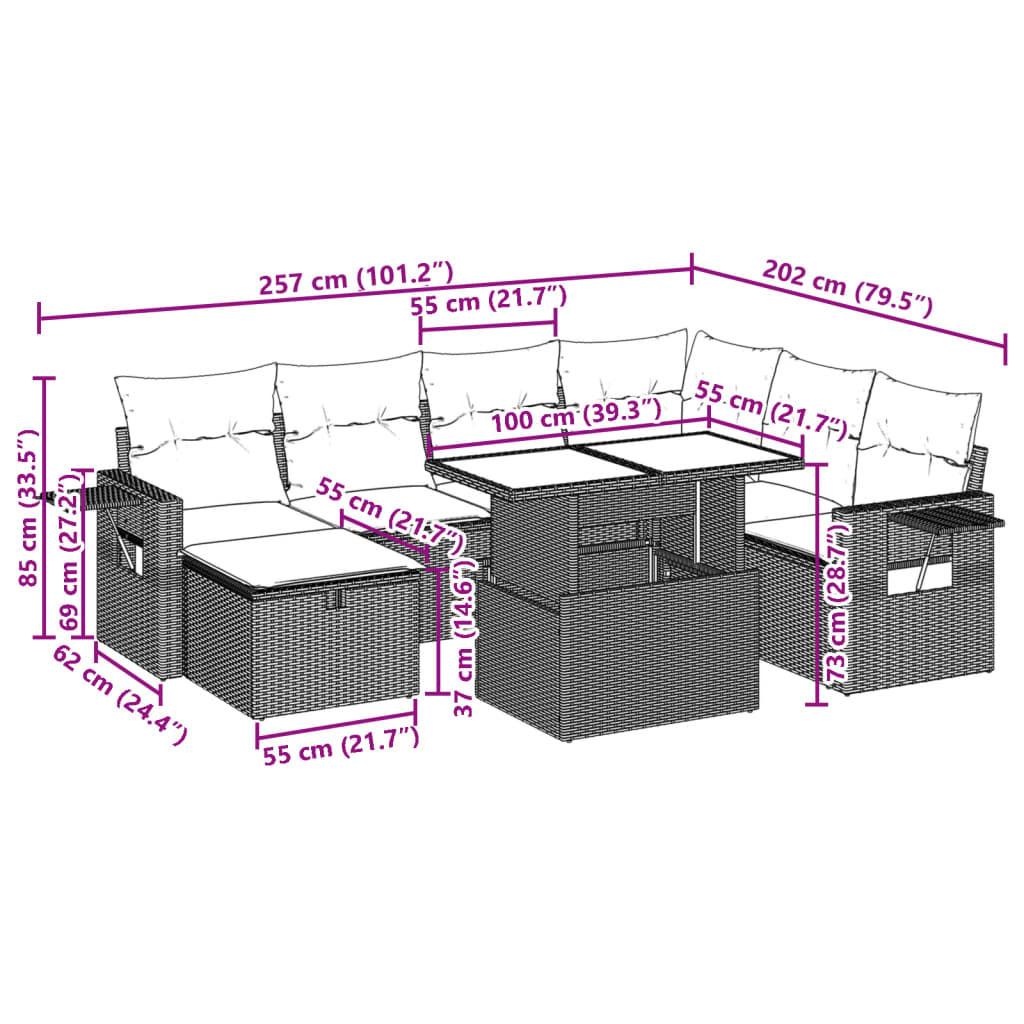 VidaXL Garten sofagarnitur poly-rattan