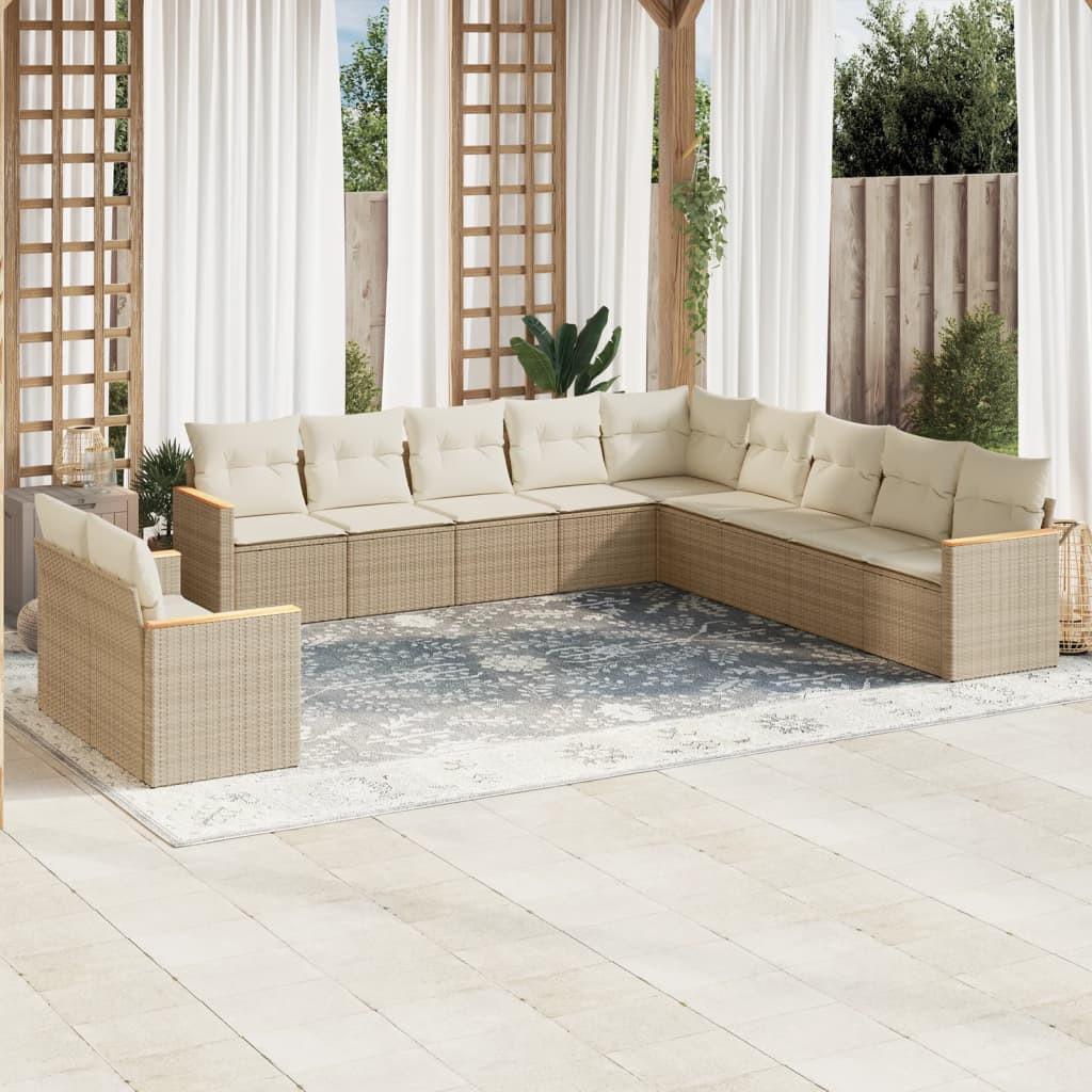 VidaXL Garten sofagarnitur poly-rattan