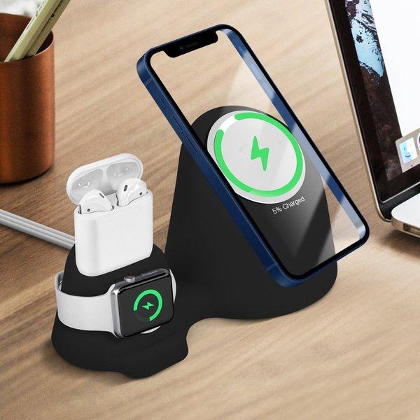 Avizar 3-in-1 Magsafe Halterung/Ständer Schwarz