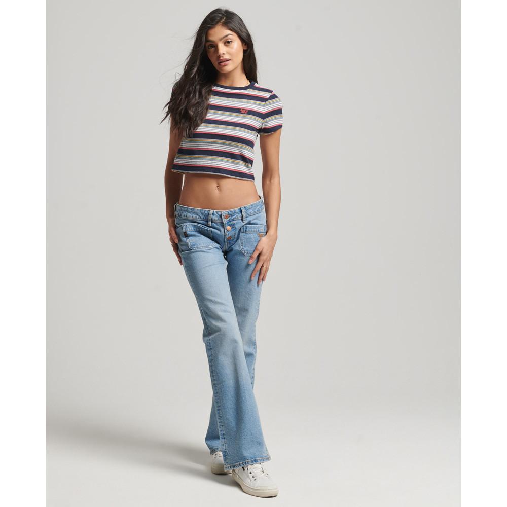 Superdry Vintage Gestreiftes Cropped T-Shirt