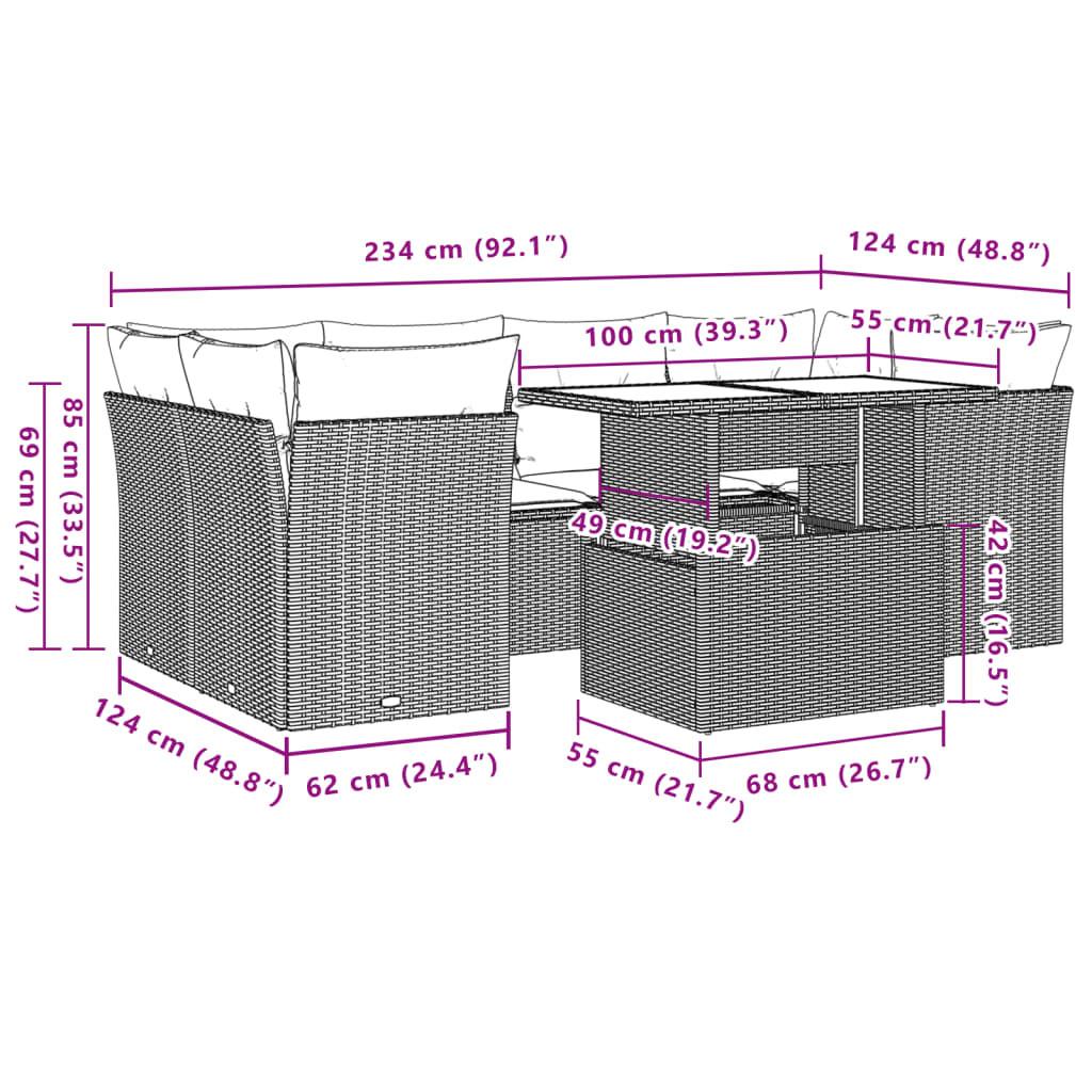 VidaXL Garten sofagarnitur poly-rattan